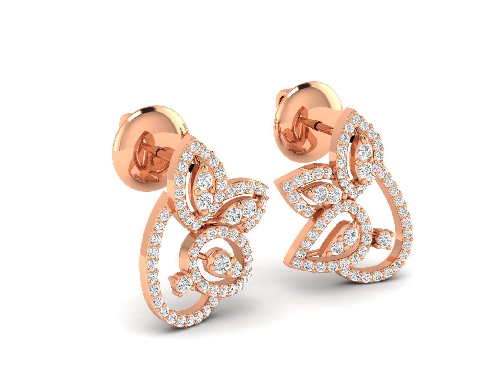 Women Pendant Earrings Ring set 3dm stl render detail 3D print model_22