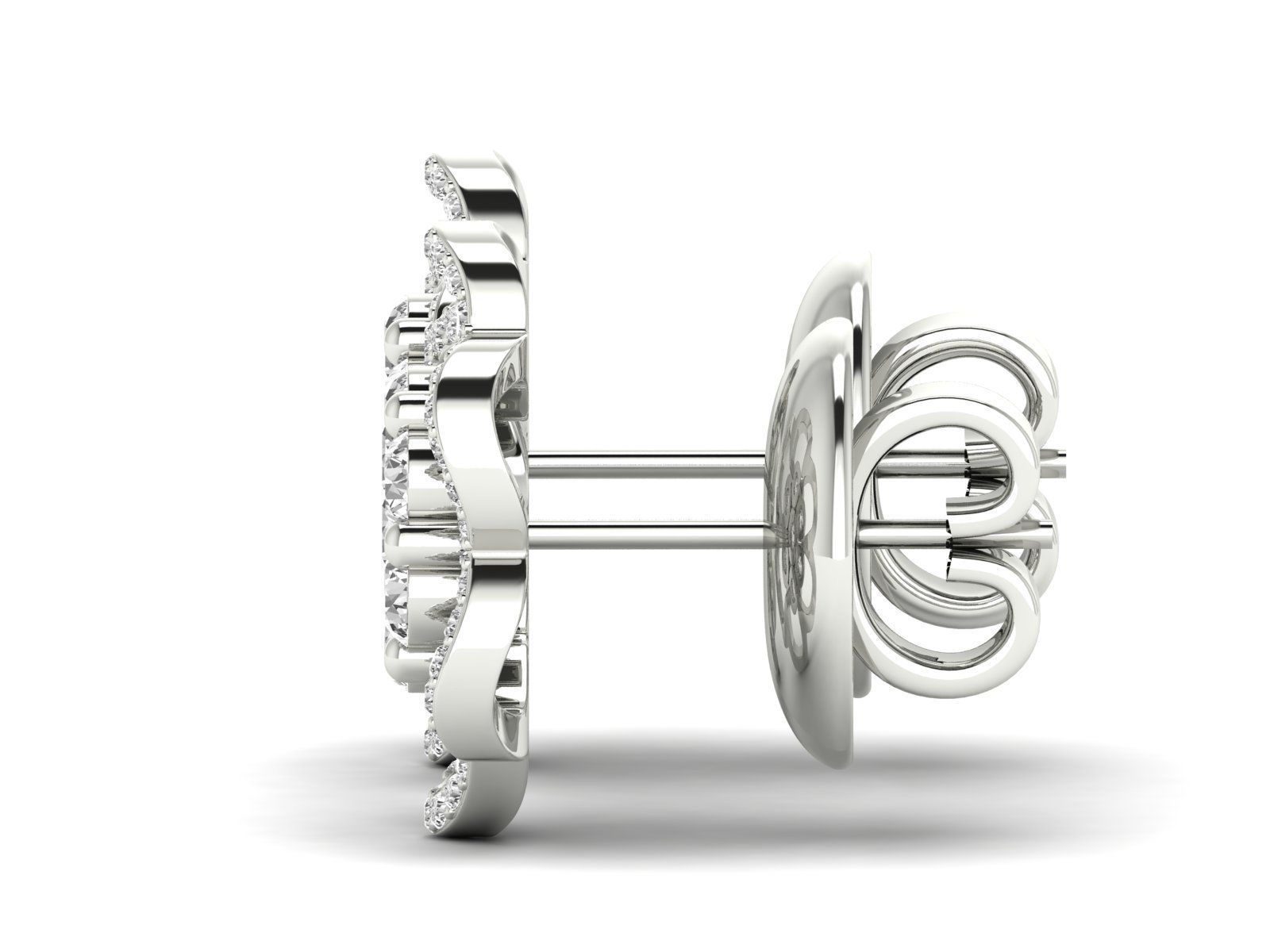 Women Pendant Earrings Ring set 3dm stl render detail 3D print model_31