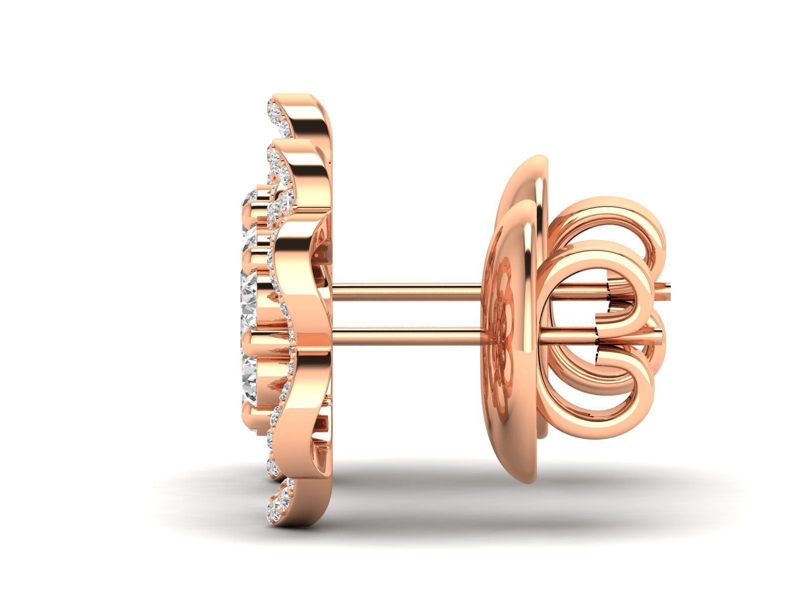 Women Pendant Earrings Ring set 3dm stl render detail 3D print model_25