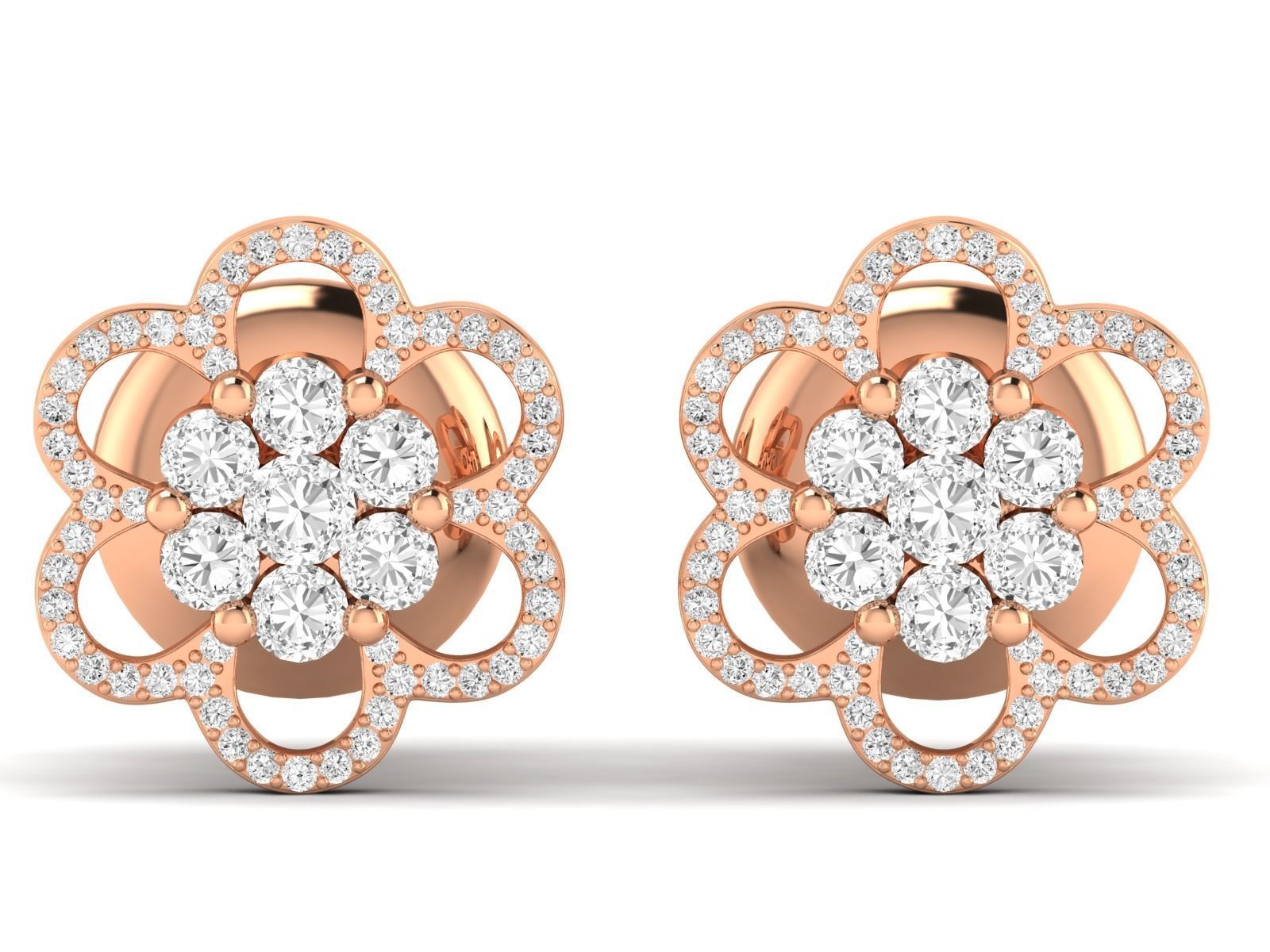 Women Pendant Earrings Ring set 3dm stl render detail 3D print model_24