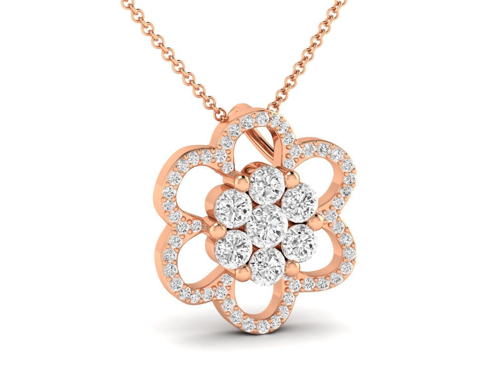 Women Pendant Earrings Ring set 3dm stl render detail 3D print model_4