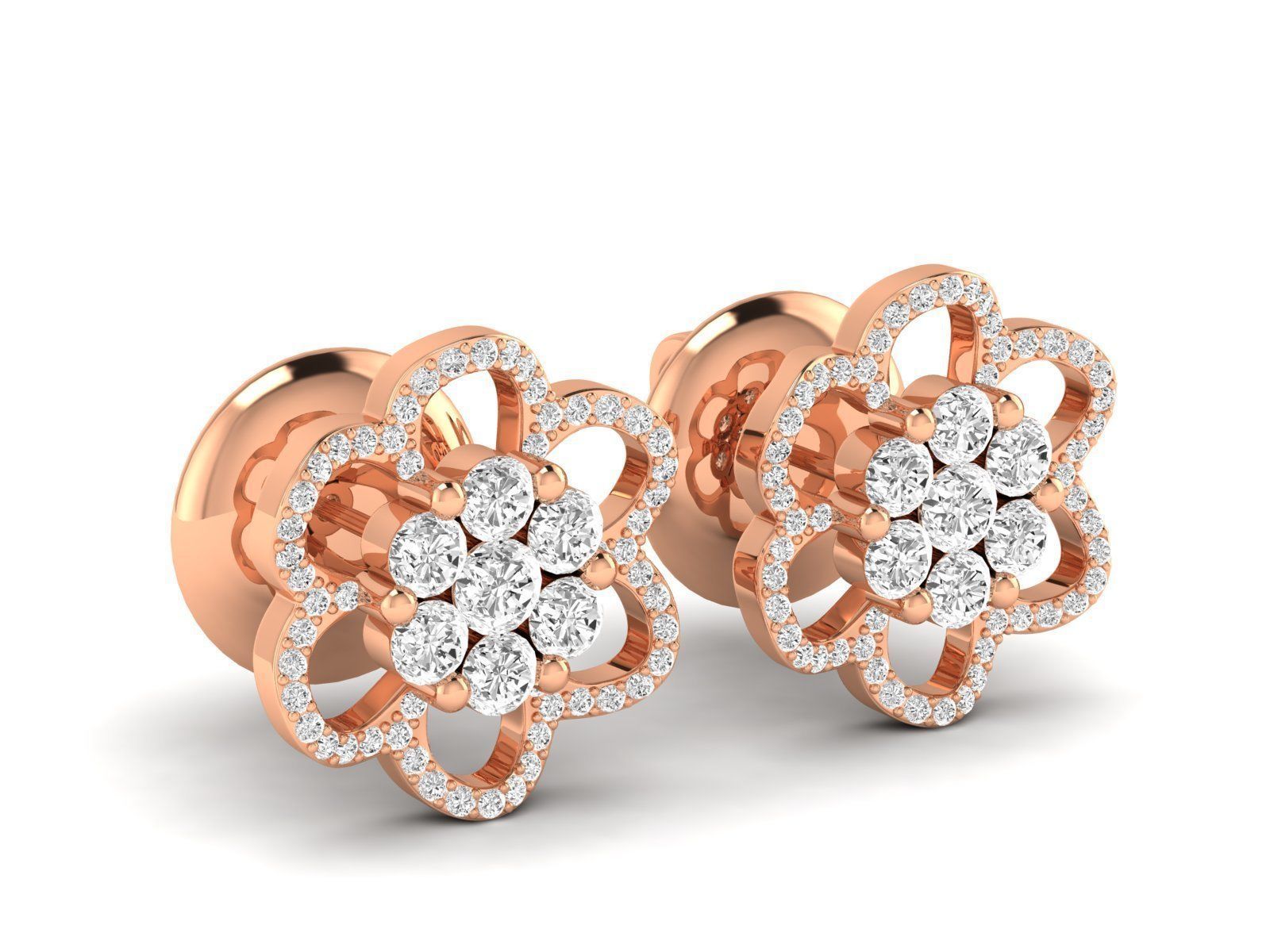 Women Pendant Earrings Ring set 3dm stl render detail 3D print model_22