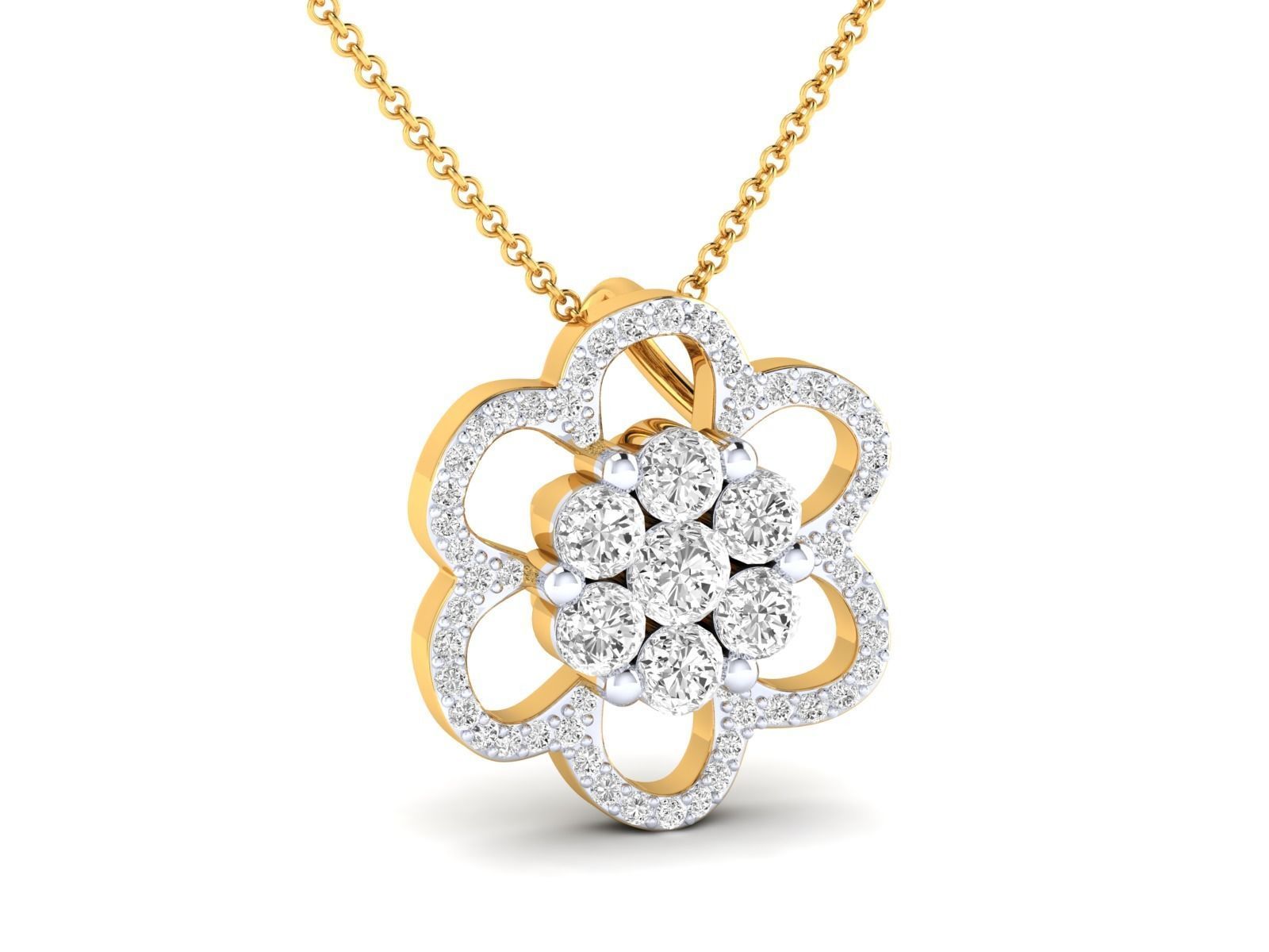 Women Pendant Earrings Ring set 3dm stl render detail 3D print model_16