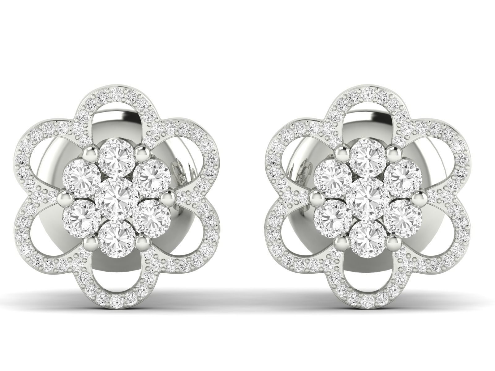 Women Pendant Earrings Ring set 3dm stl render detail 3D print model_30