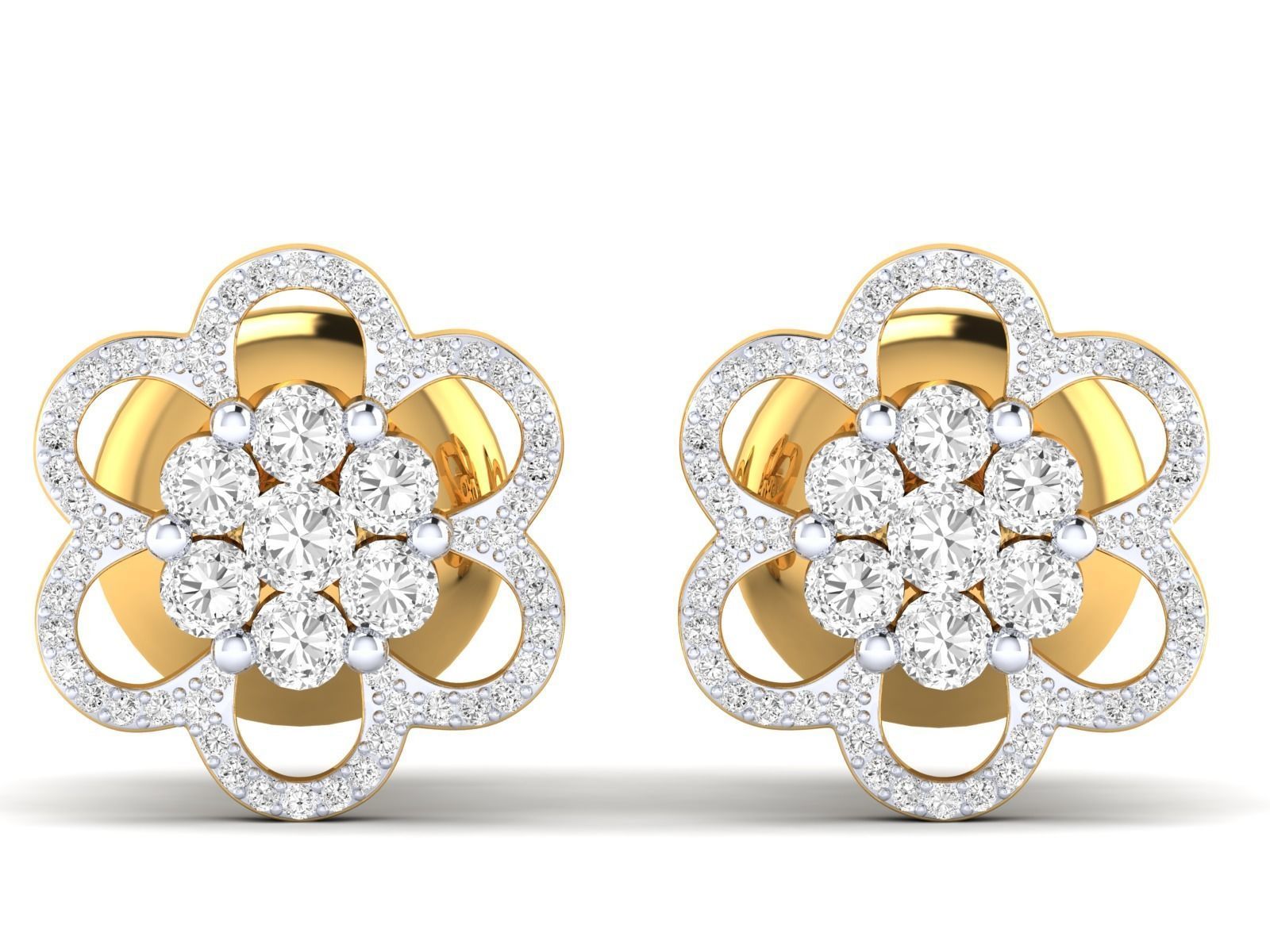 Women Pendant Earrings Ring set 3dm stl render detail 3D print model_36