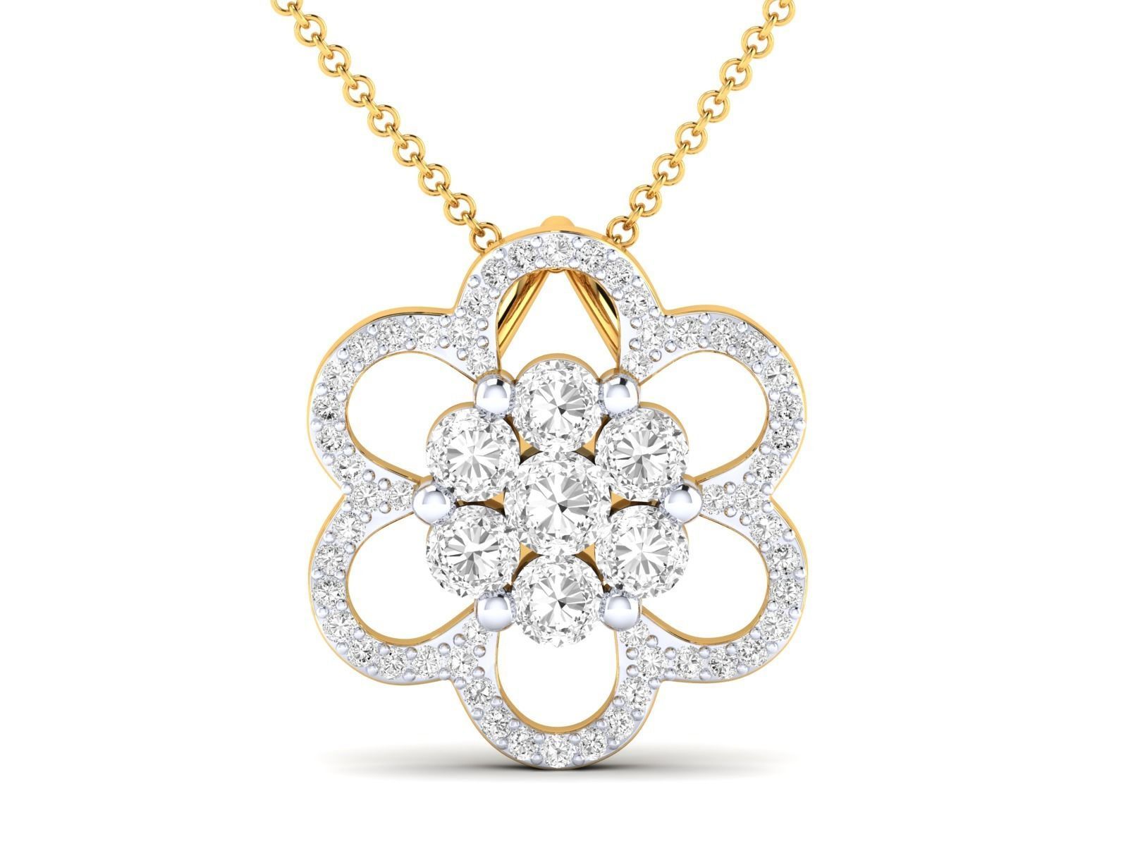 Women Pendant Earrings Ring set 3dm stl render detail 3D print model_18