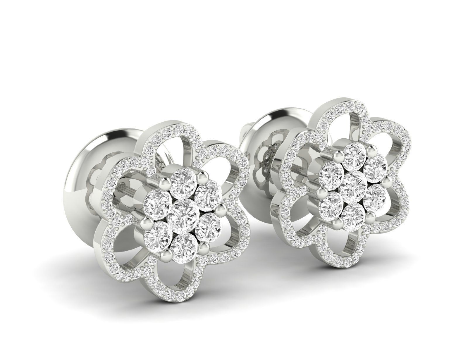 Women Pendant Earrings Ring set 3dm stl render detail 3D print model_27