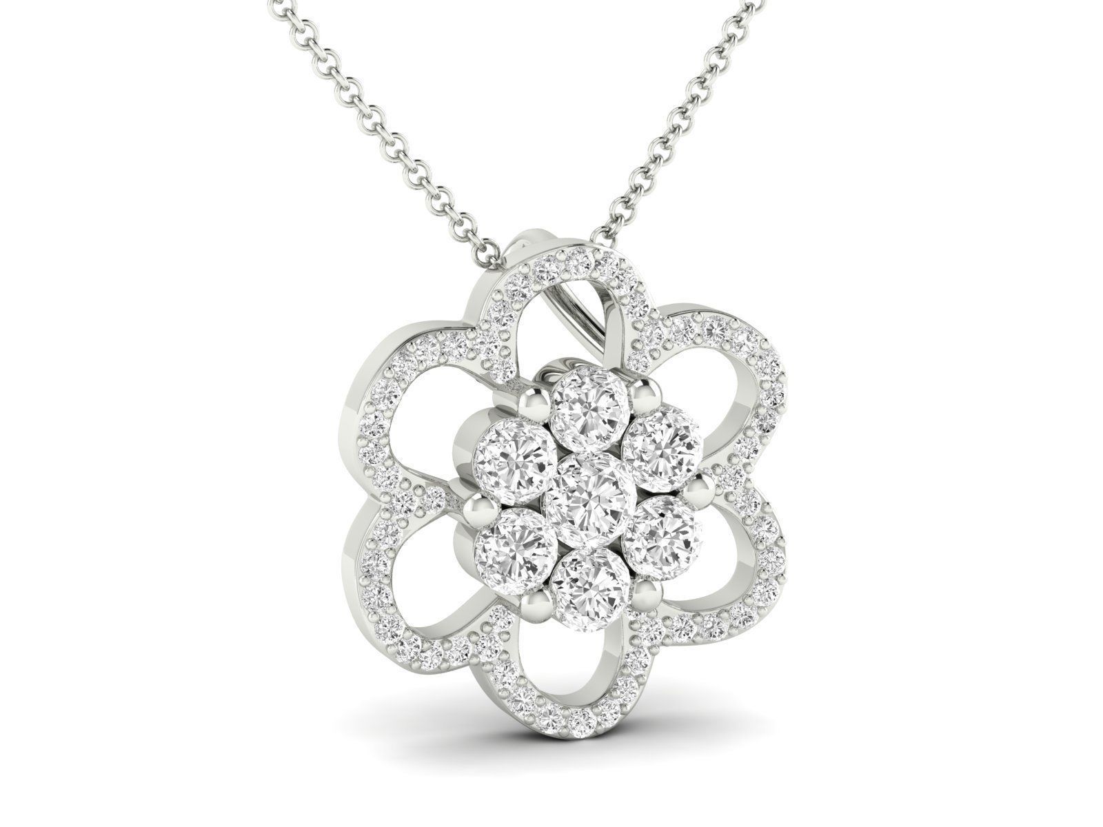 Women Pendant Earrings Ring set 3dm stl render detail 3D print model_9