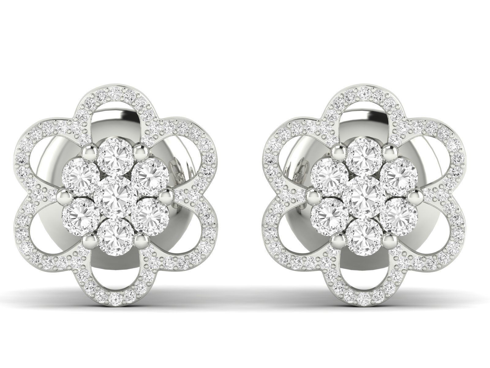 Women Pendant Earrings Ring set 3dm stl render detail 3D print model_29