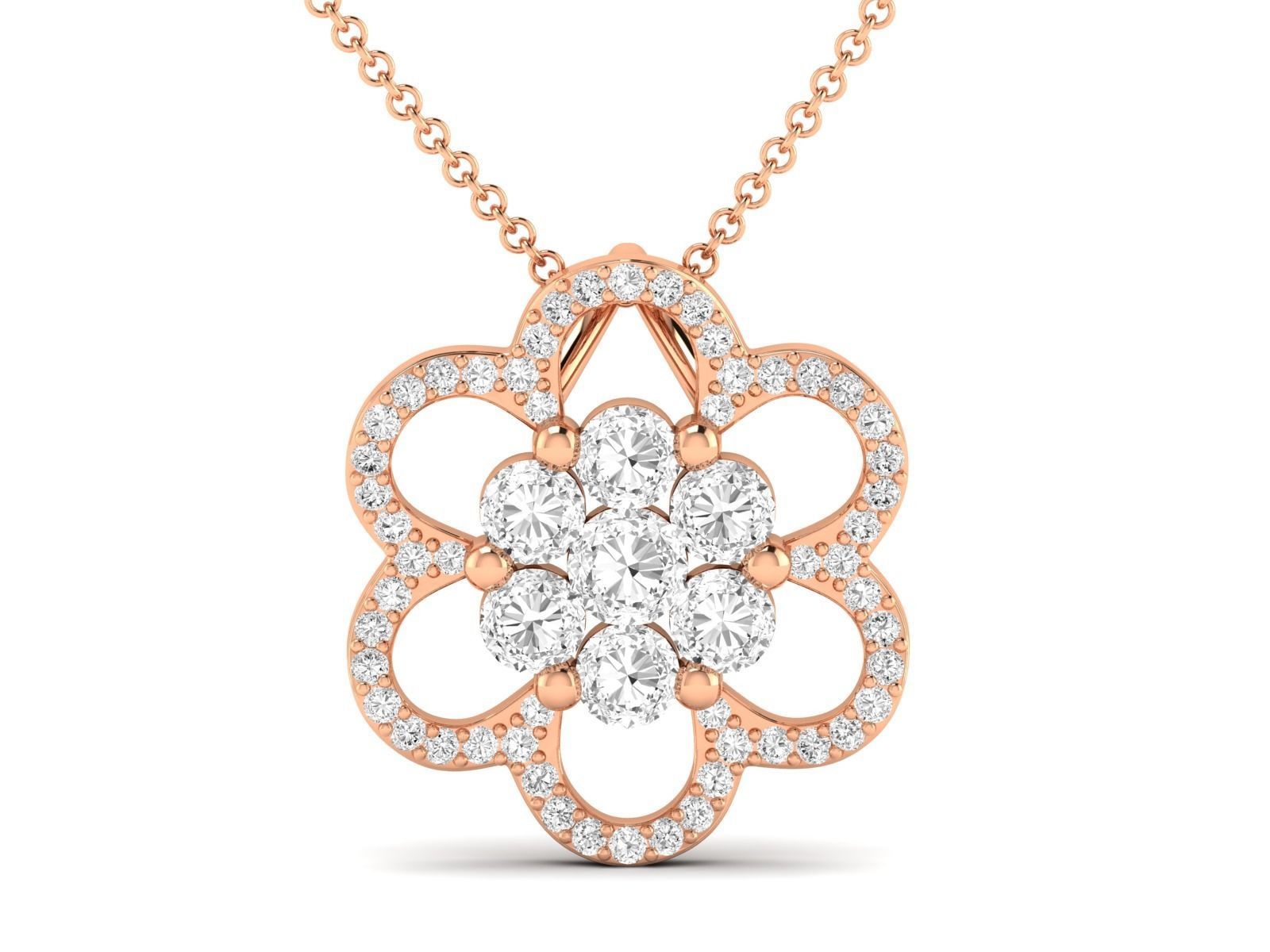 Women Pendant Earrings Ring set 3dm stl render detail 3D print model_6