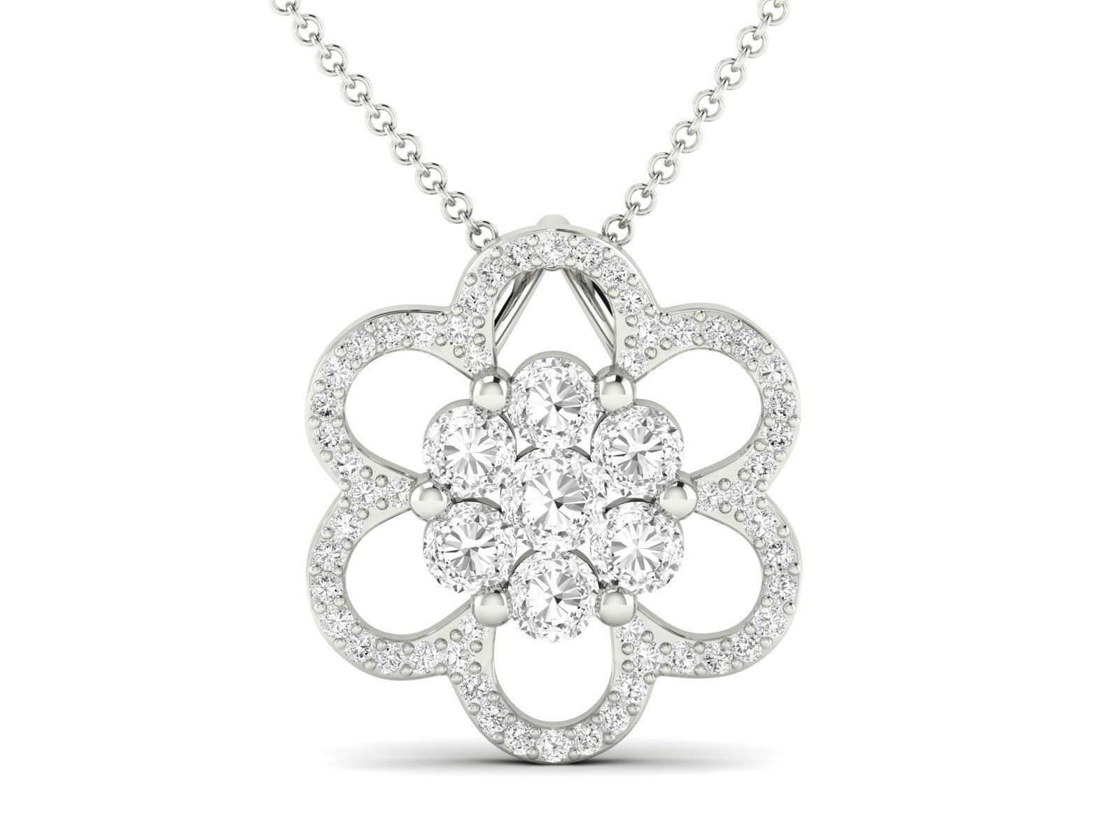 Women Pendant Earrings Ring set 3dm stl render detail 3D print model_11