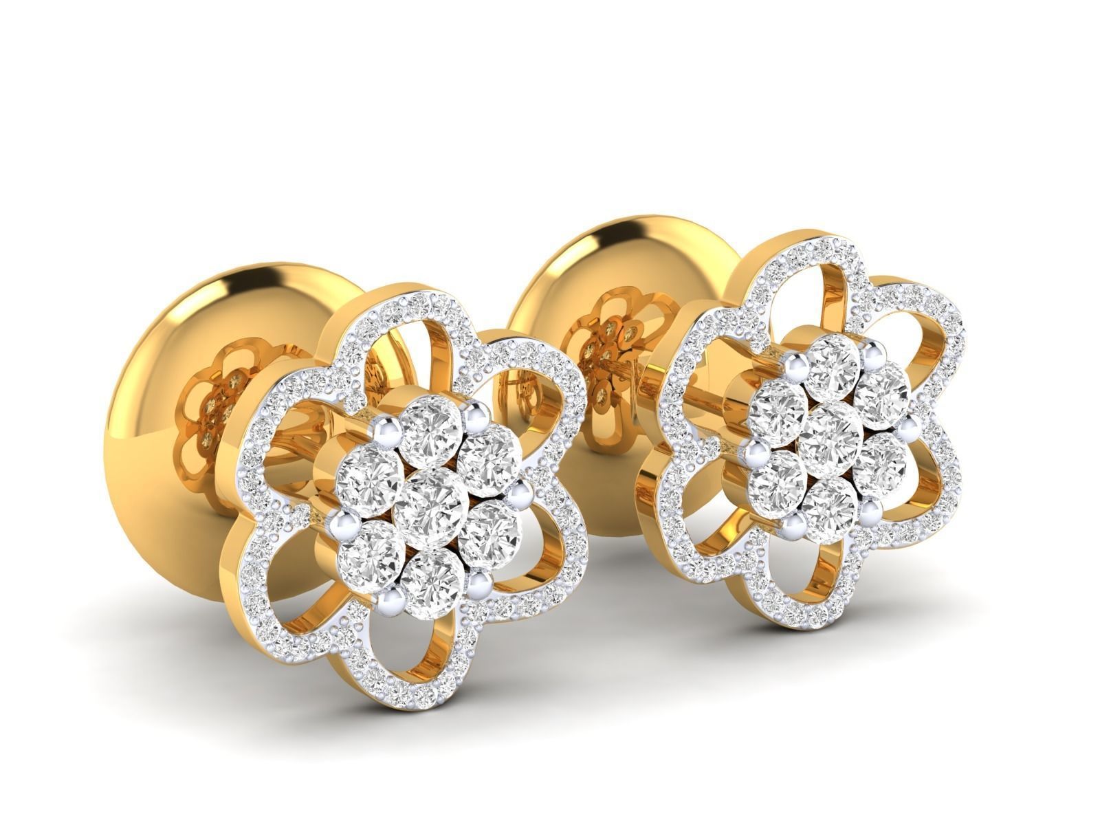 Women Pendant Earrings Ring set 3dm stl render detail 3D print model_34