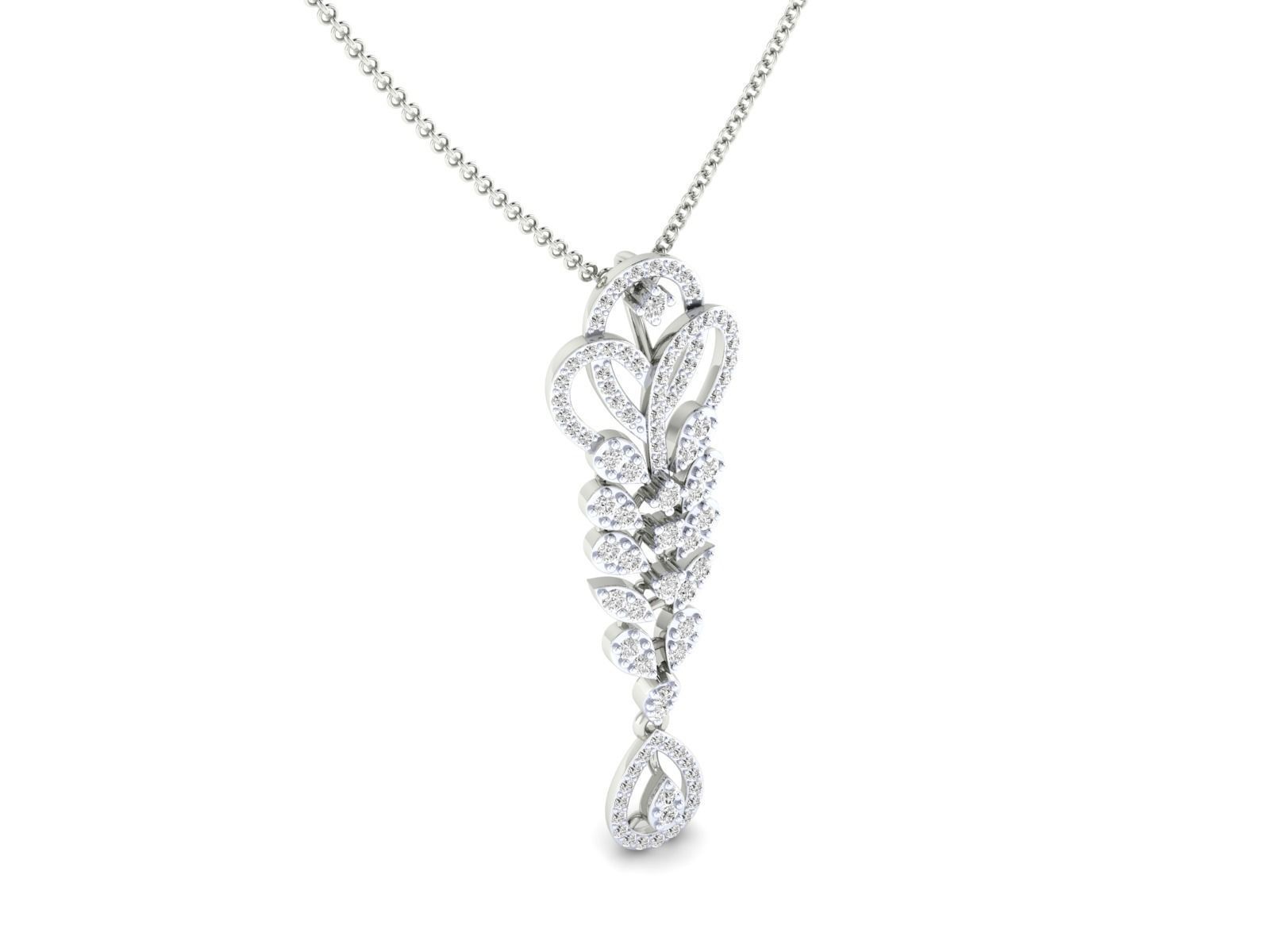 Women Pendant Earrings Ring set 3dm stl render detail 3D print model_12