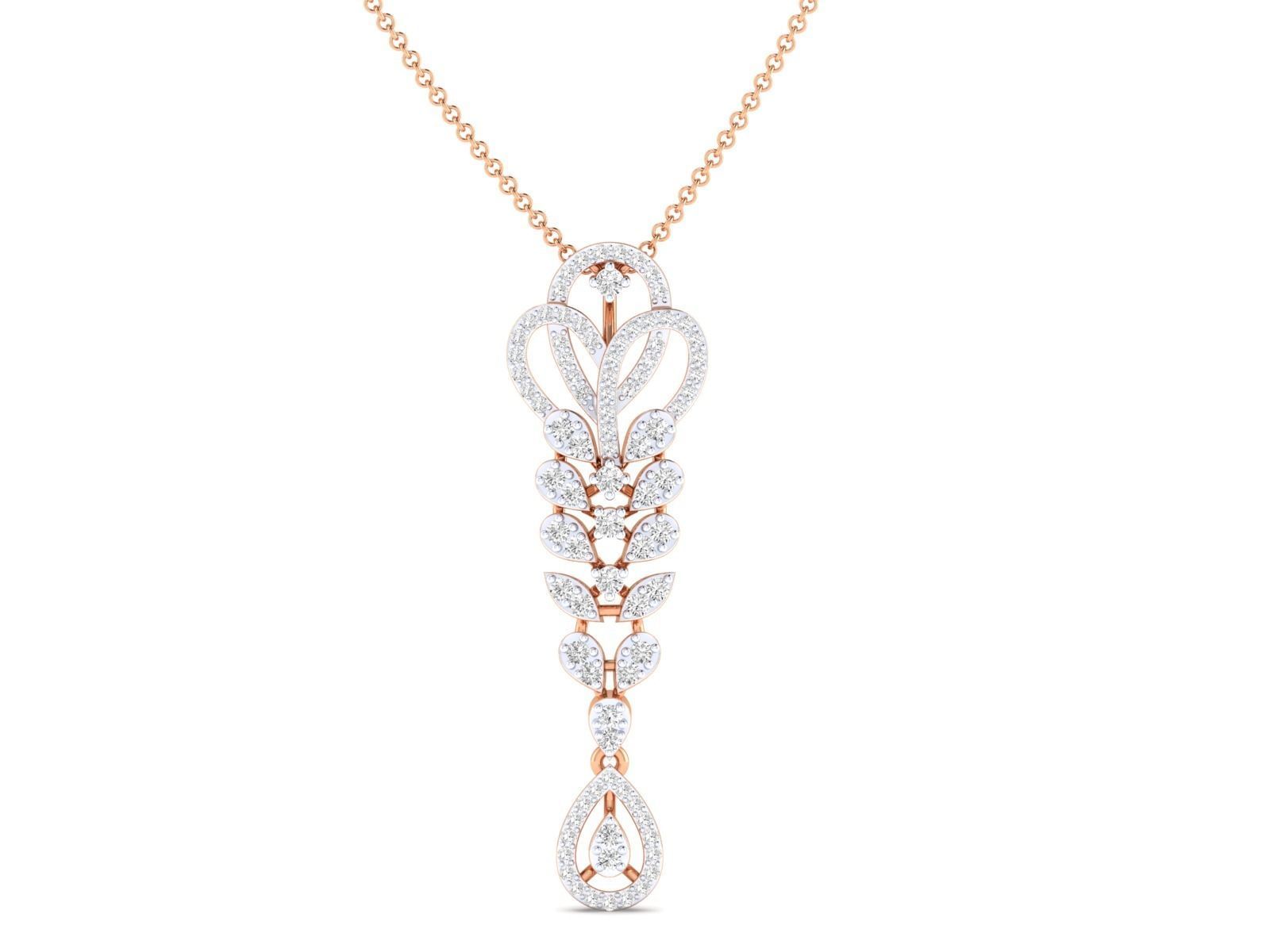 Women Pendant Earrings Ring set 3dm stl render detail 3D print model_6