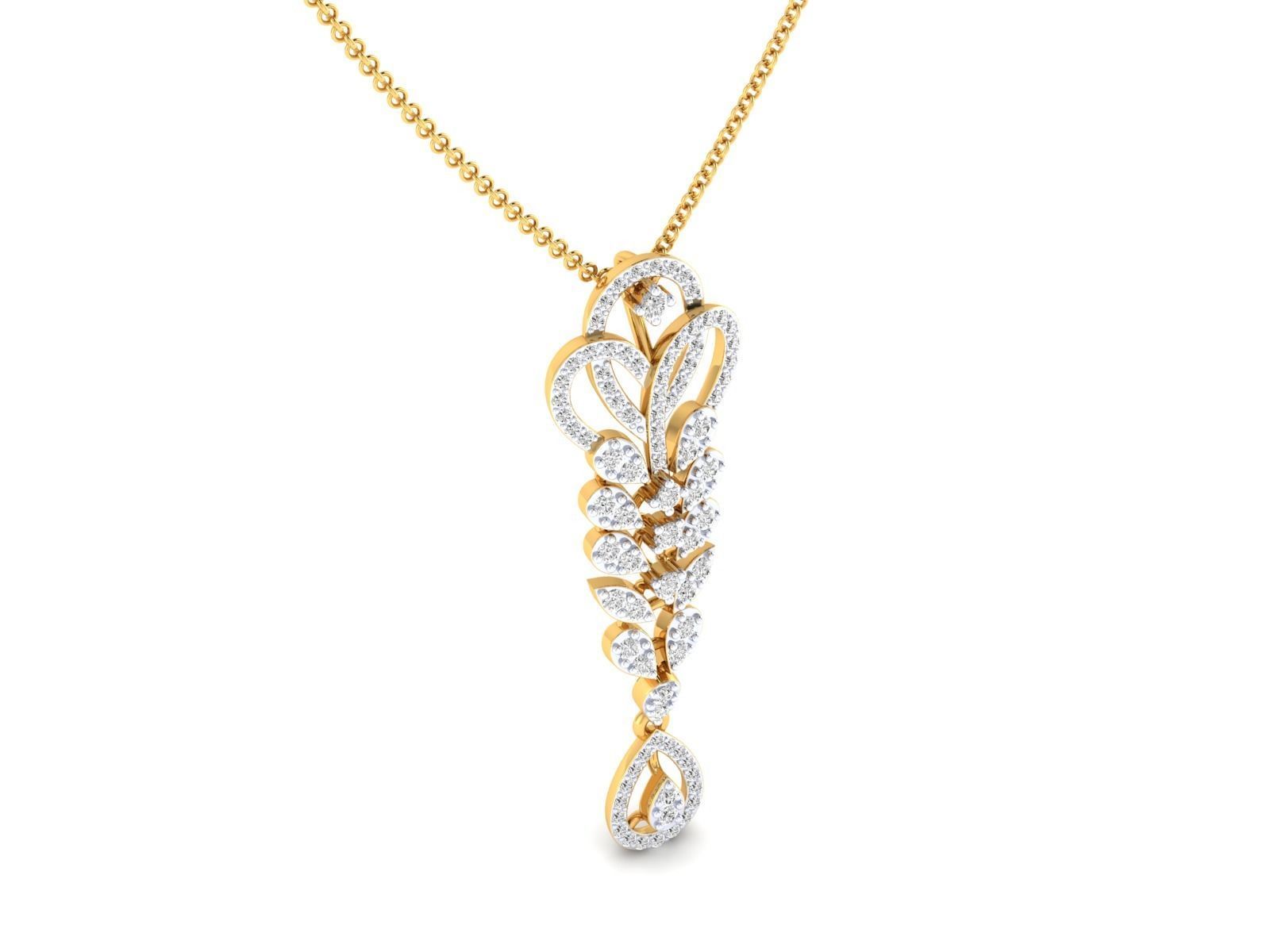 Women Pendant Earrings Ring set 3dm stl render detail 3D print model_16