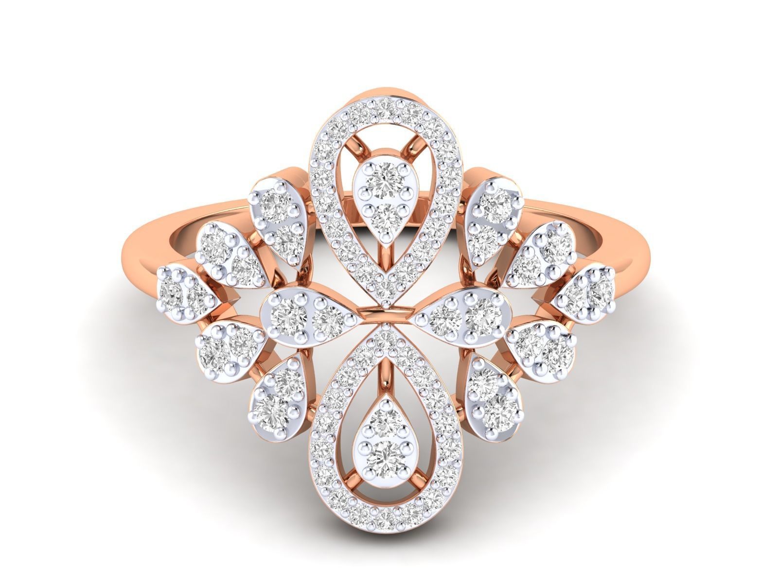 Women Pendant Earrings Ring set 3dm stl render detail 3D print model_40