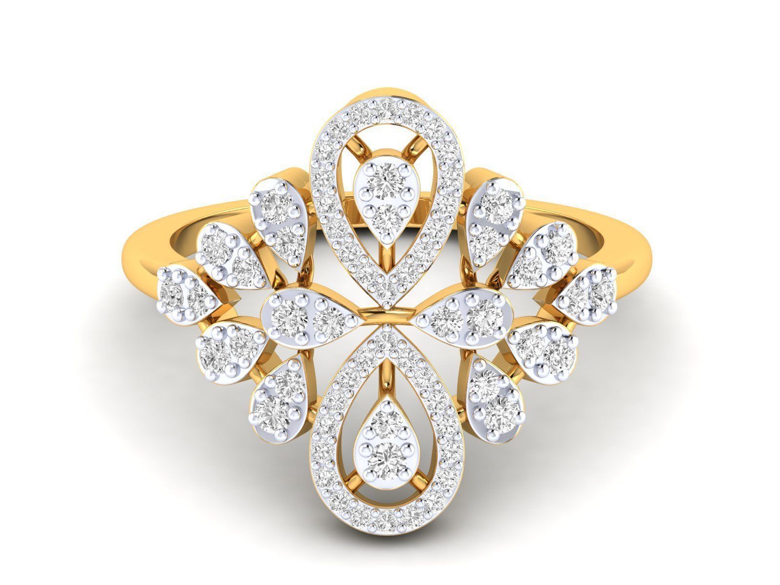 Women Pendant Earrings Ring set 3dm stl render detail 3D print model_61