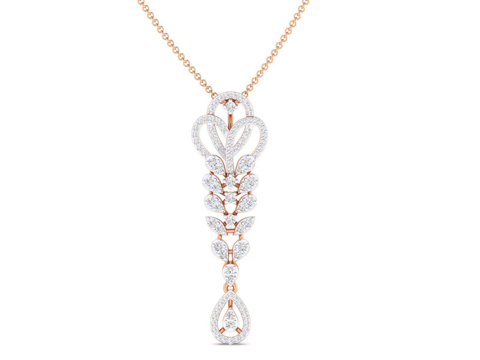 Women Pendant Earrings Ring set 3dm stl render detail 3D print model_3