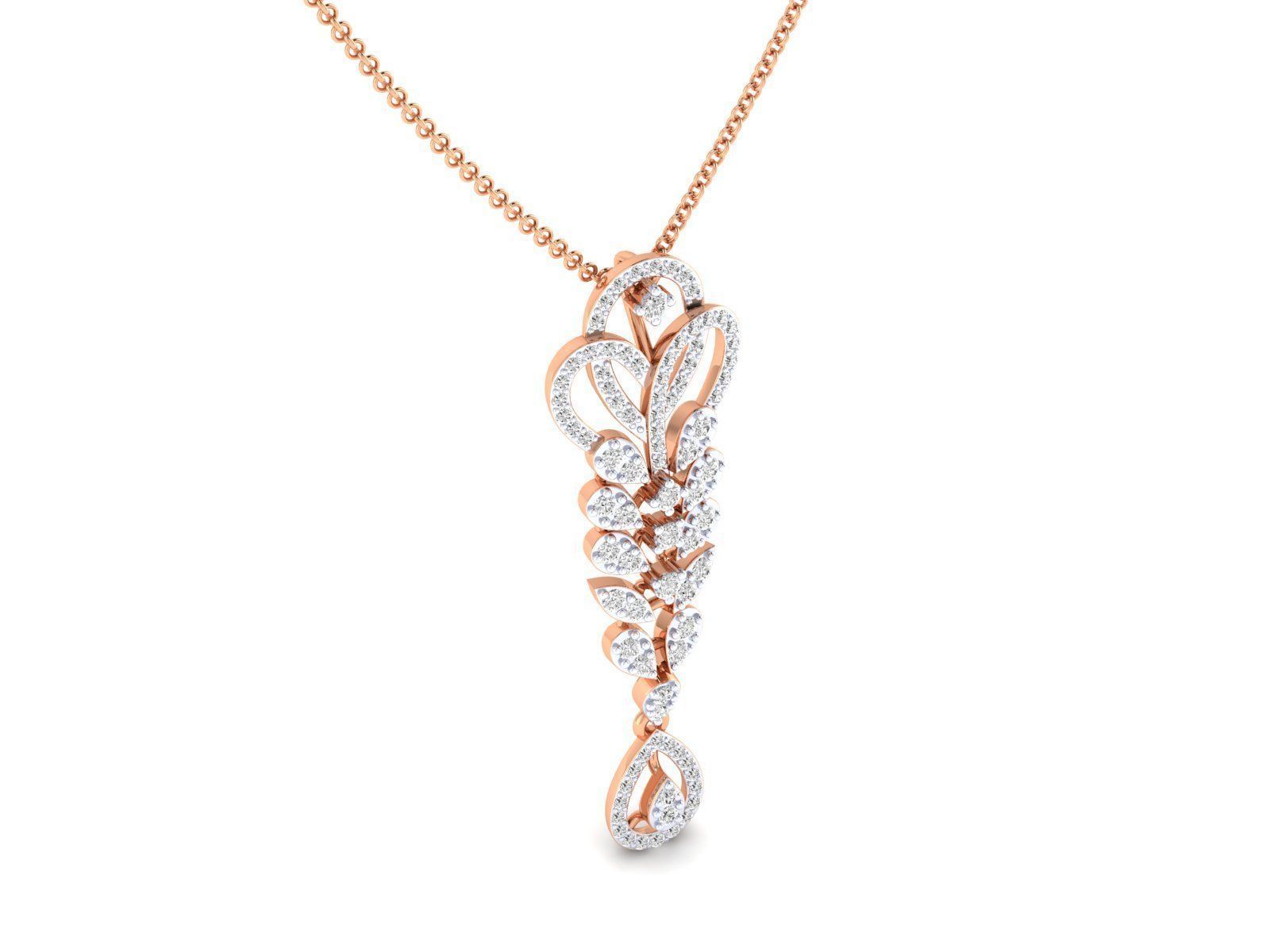 Women Pendant Earrings Ring set 3dm stl render detail 3D print model_4