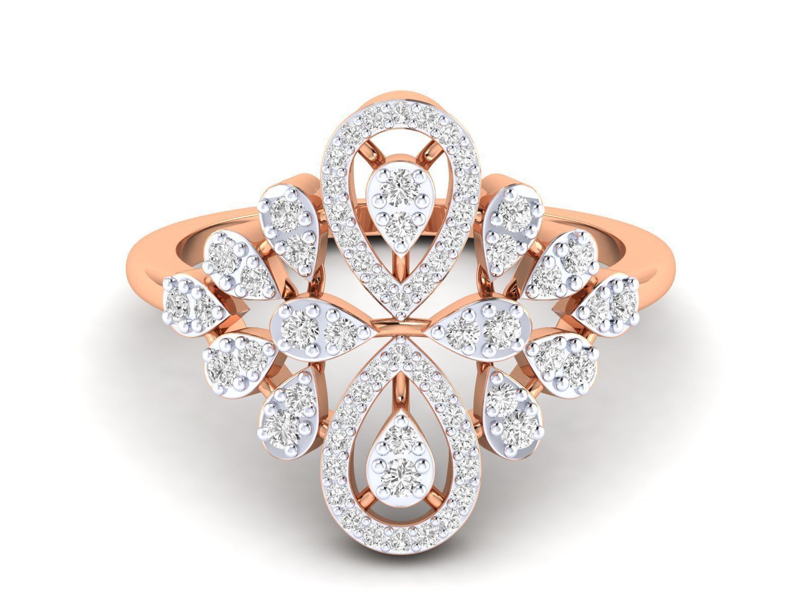 Women Pendant Earrings Ring set 3dm stl render detail 3D print model_1