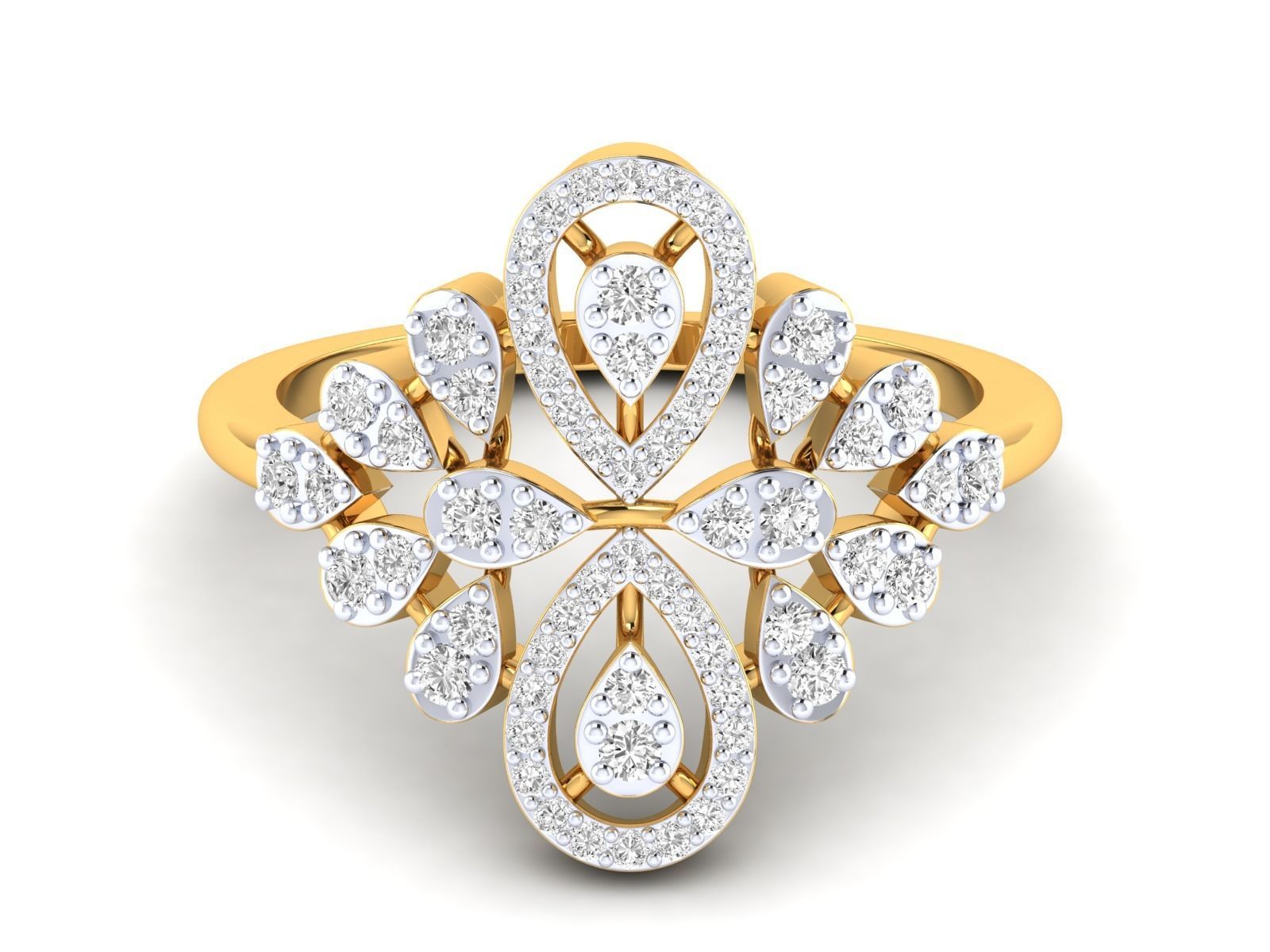 Women Pendant Earrings Ring set 3dm stl render detail 3D print model_62