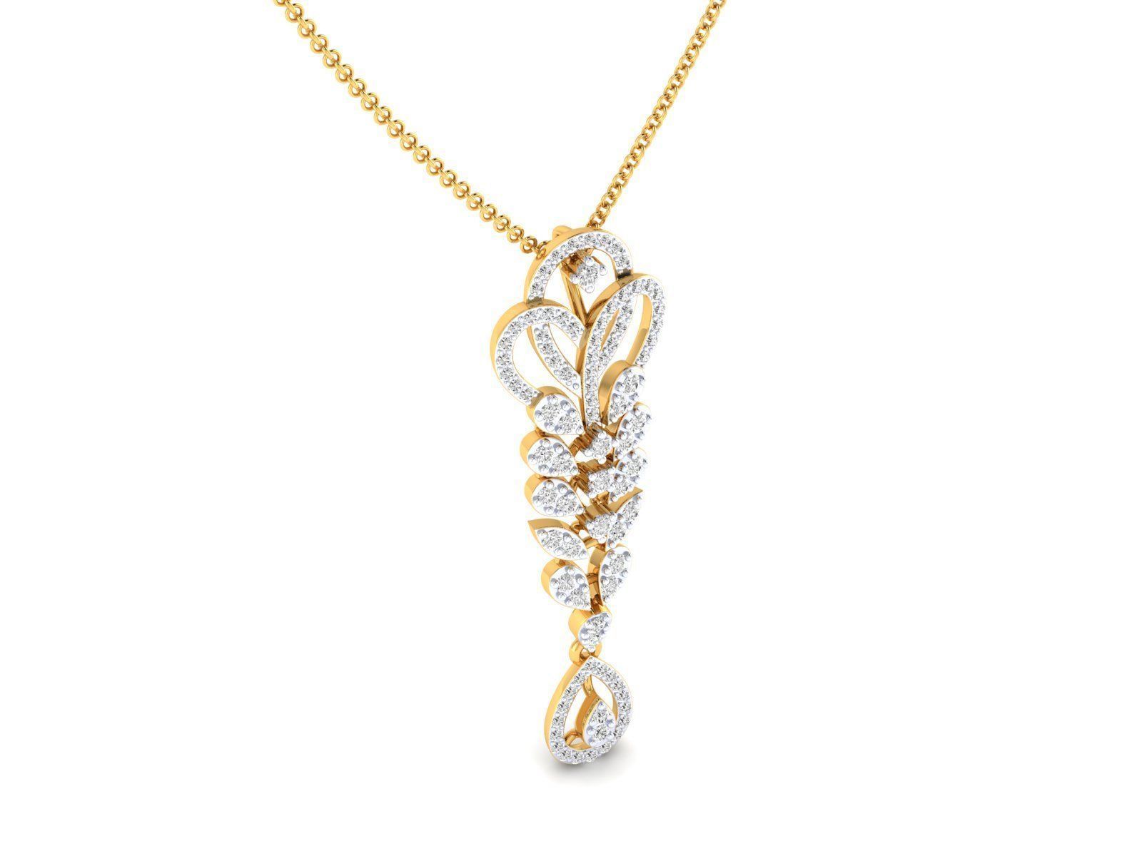 Women Pendant Earrings Ring set 3dm stl render detail 3D print model_15