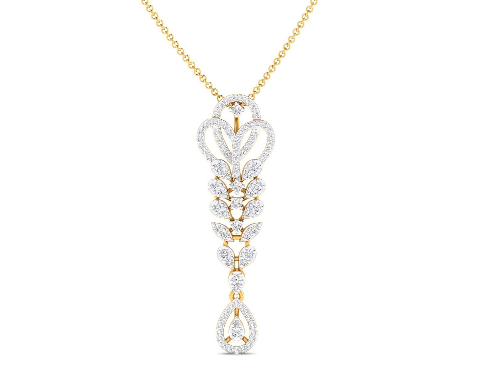 Women Pendant Earrings Ring set 3dm stl render detail 3D print model_18