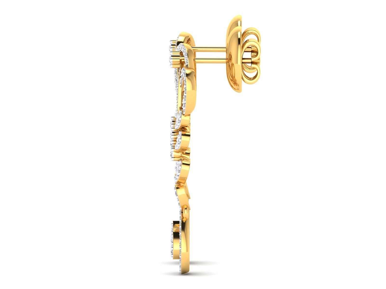 Women Pendant Earrings Ring set 3dm stl render detail 3D print model_38