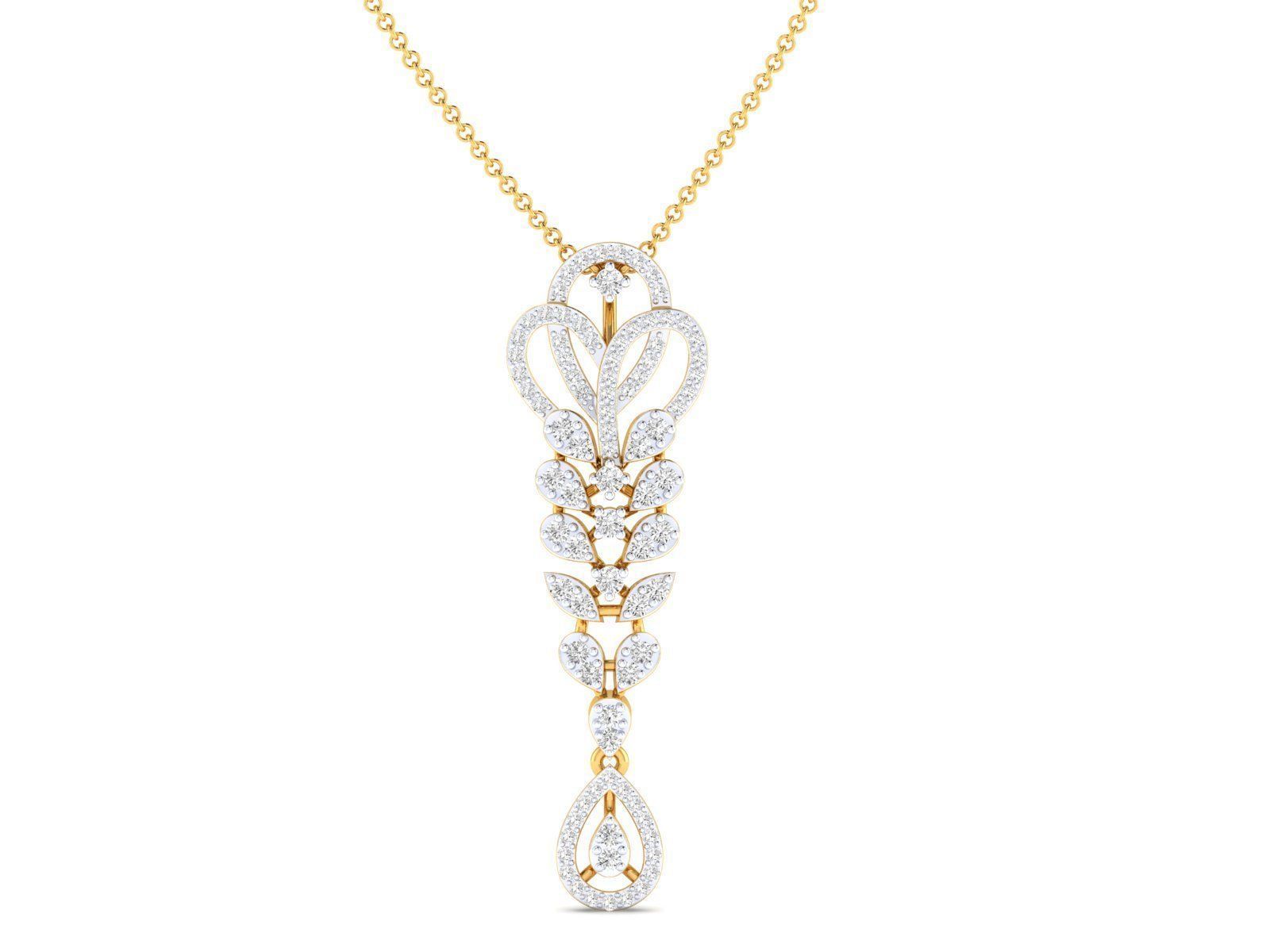 Women Pendant Earrings Ring set 3dm stl render detail 3D print model_17