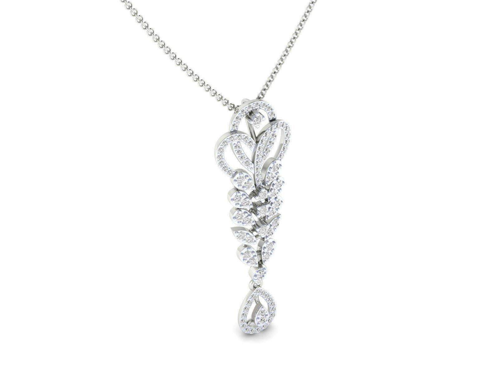 Women Pendant Earrings Ring set 3dm stl render detail 3D print model_11