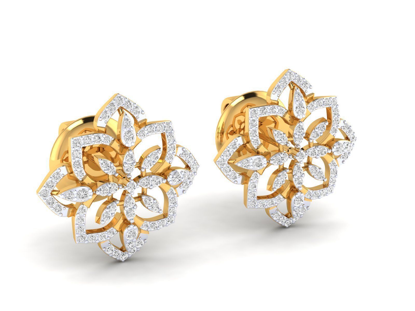 Women Pendant Earrings Ring set 3dm stl render detail 3D print model_33