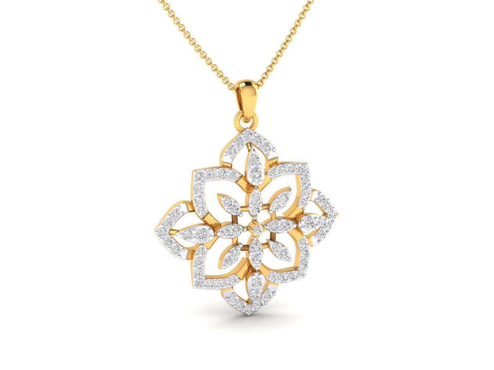 Women Pendant Earrings Ring set 3dm stl render detail 3D print model_15