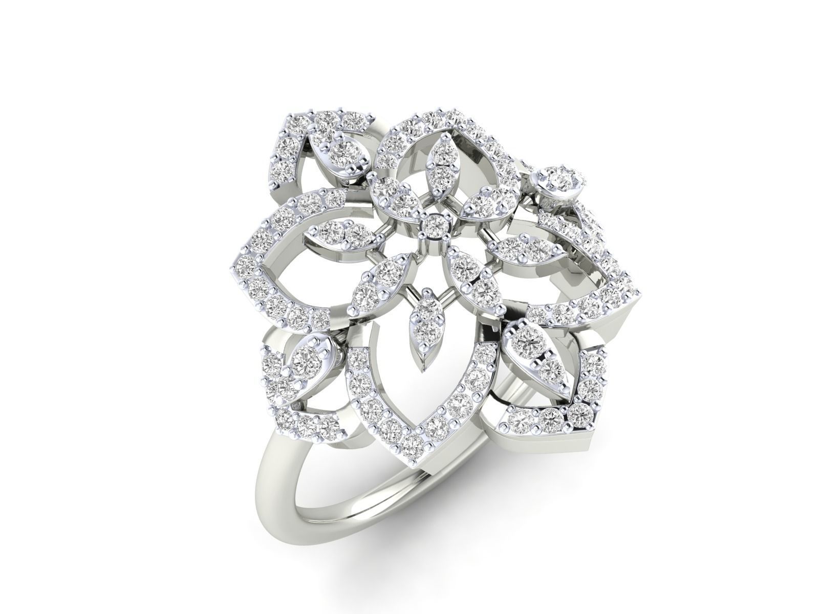 Women Pendant Earrings Ring set 3dm stl render detail 3D print model_48