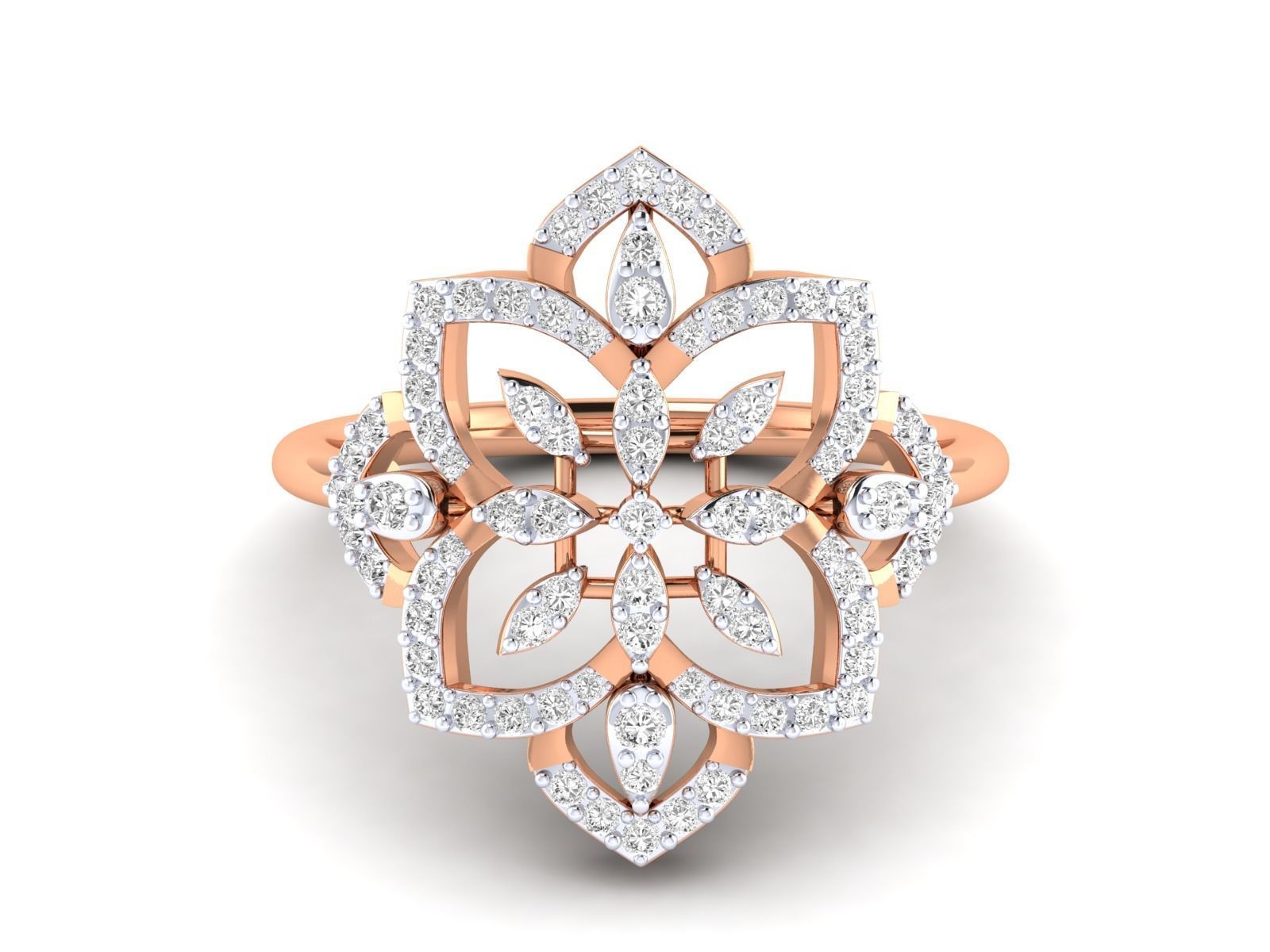 Women Pendant Earrings Ring set 3dm stl render detail 3D print model_46