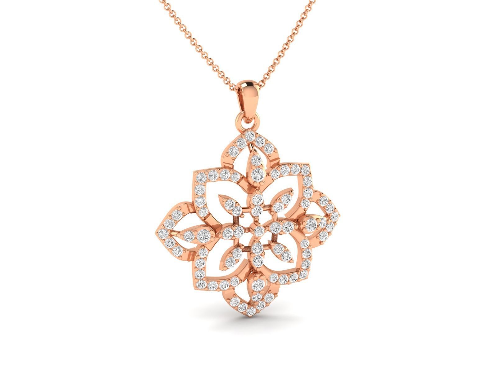 Women Pendant Earrings Ring set 3dm stl render detail 3D print model_5