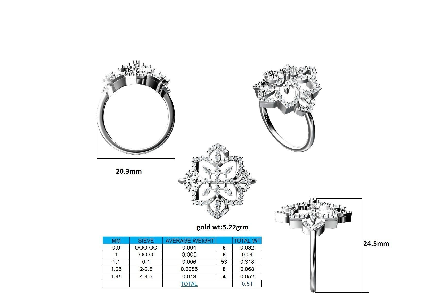 Women Pendant Earrings Ring set 3dm stl render detail 3D print model_63