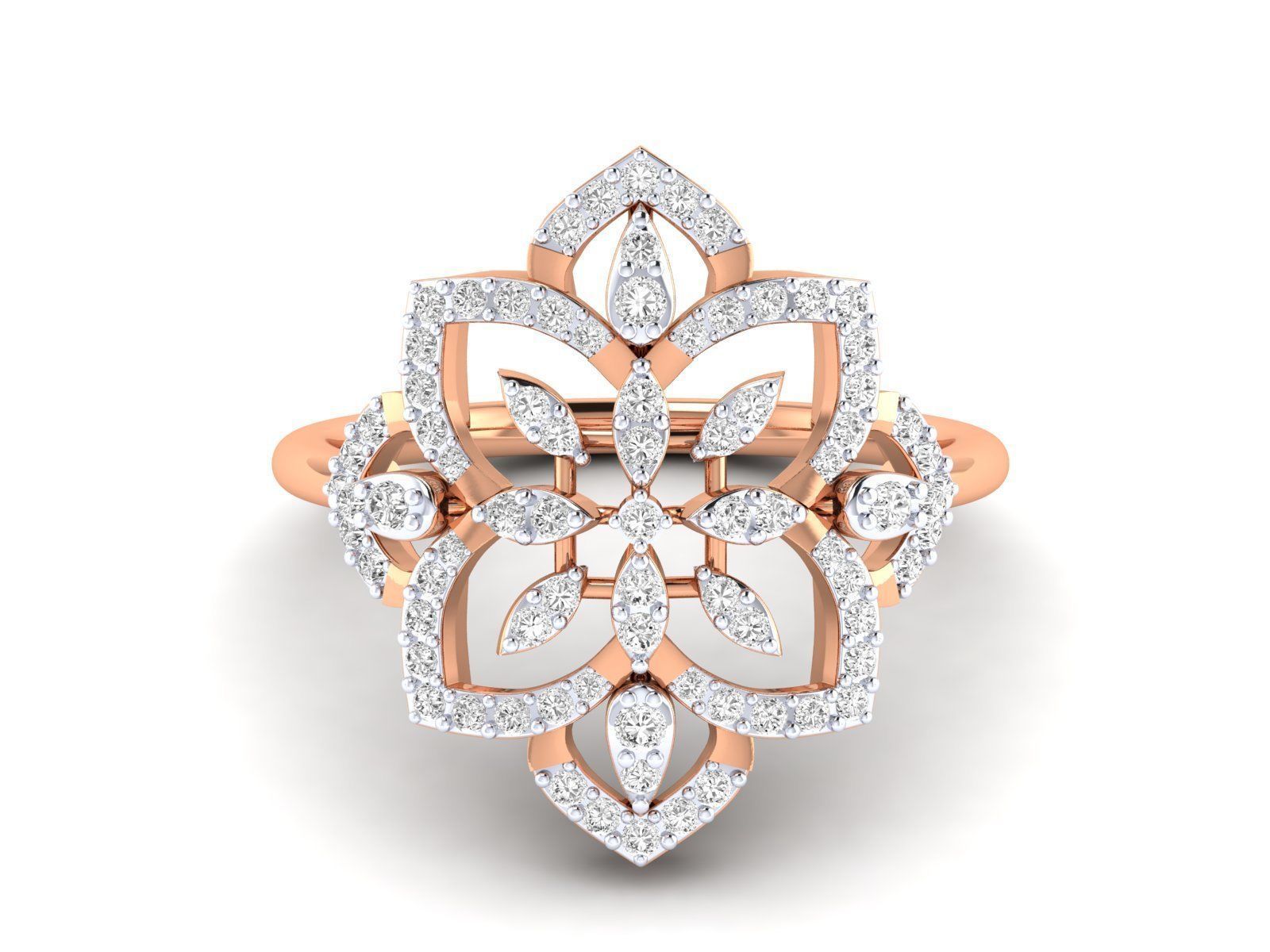 Women Pendant Earrings Ring set 3dm stl render detail 3D print model_1