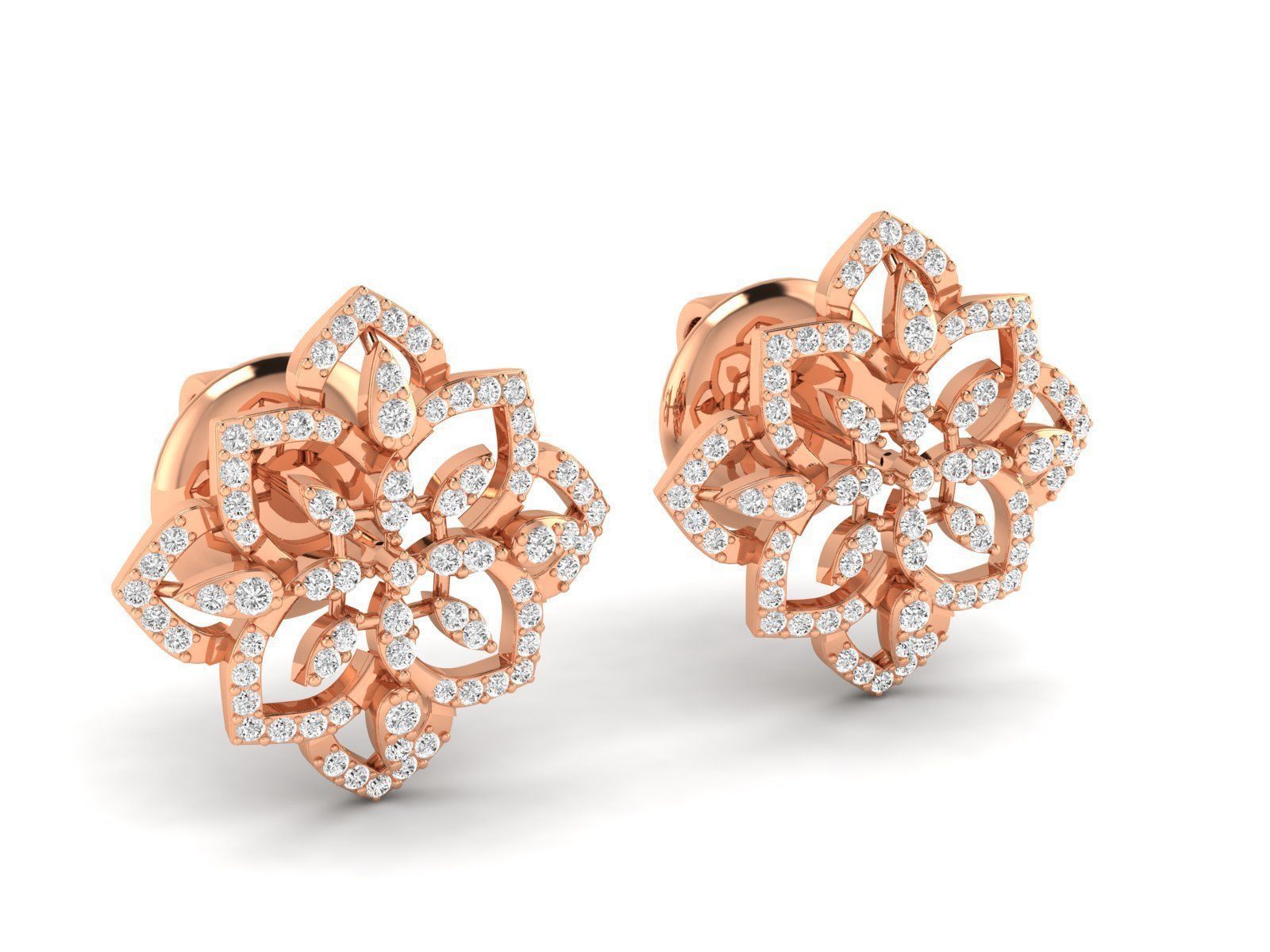 Women Pendant Earrings Ring set 3dm stl render detail 3D print model_22