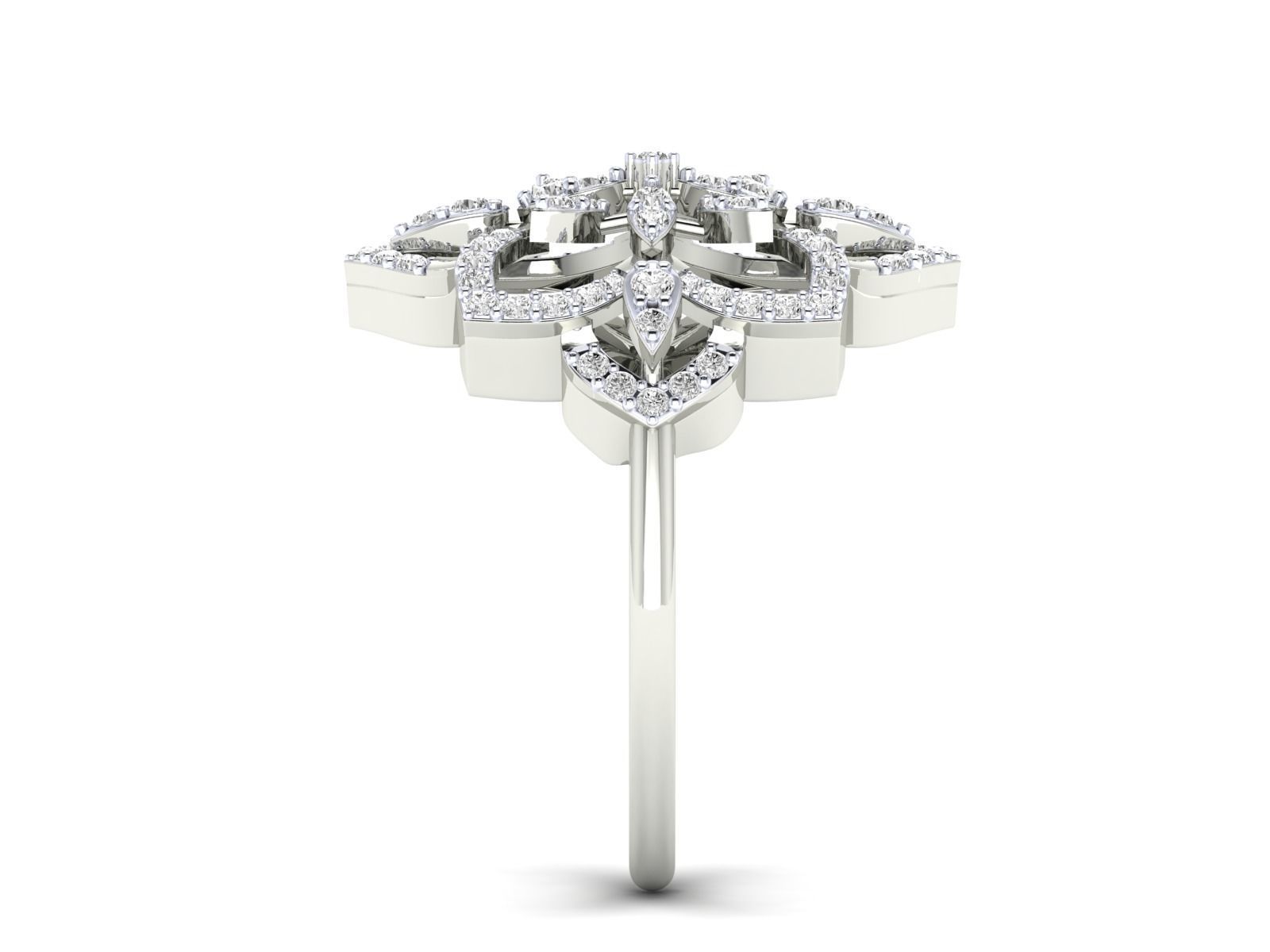 Women Pendant Earrings Ring set 3dm stl render detail 3D print model_52