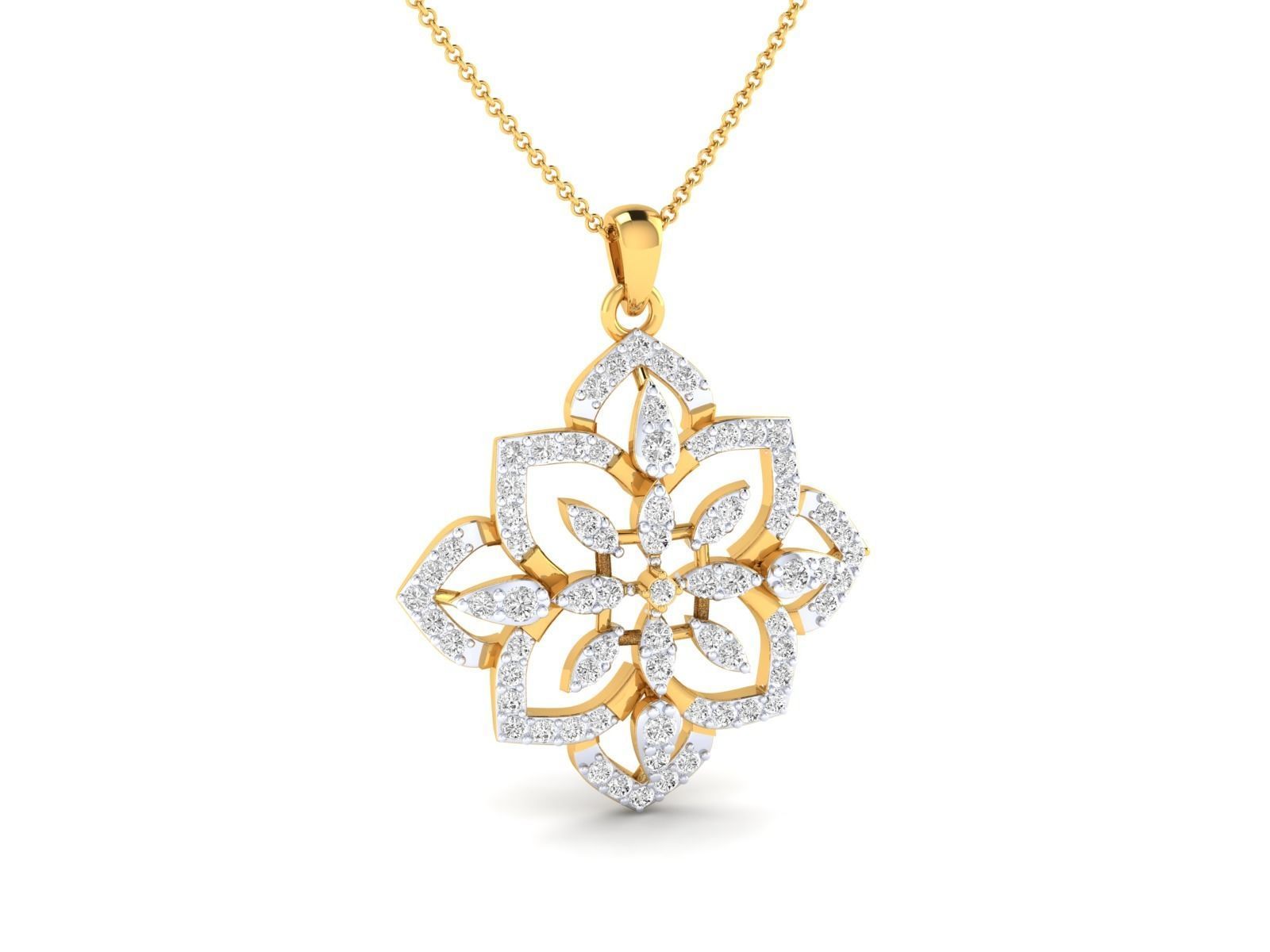 Women Pendant Earrings Ring set 3dm stl render detail 3D print model_16