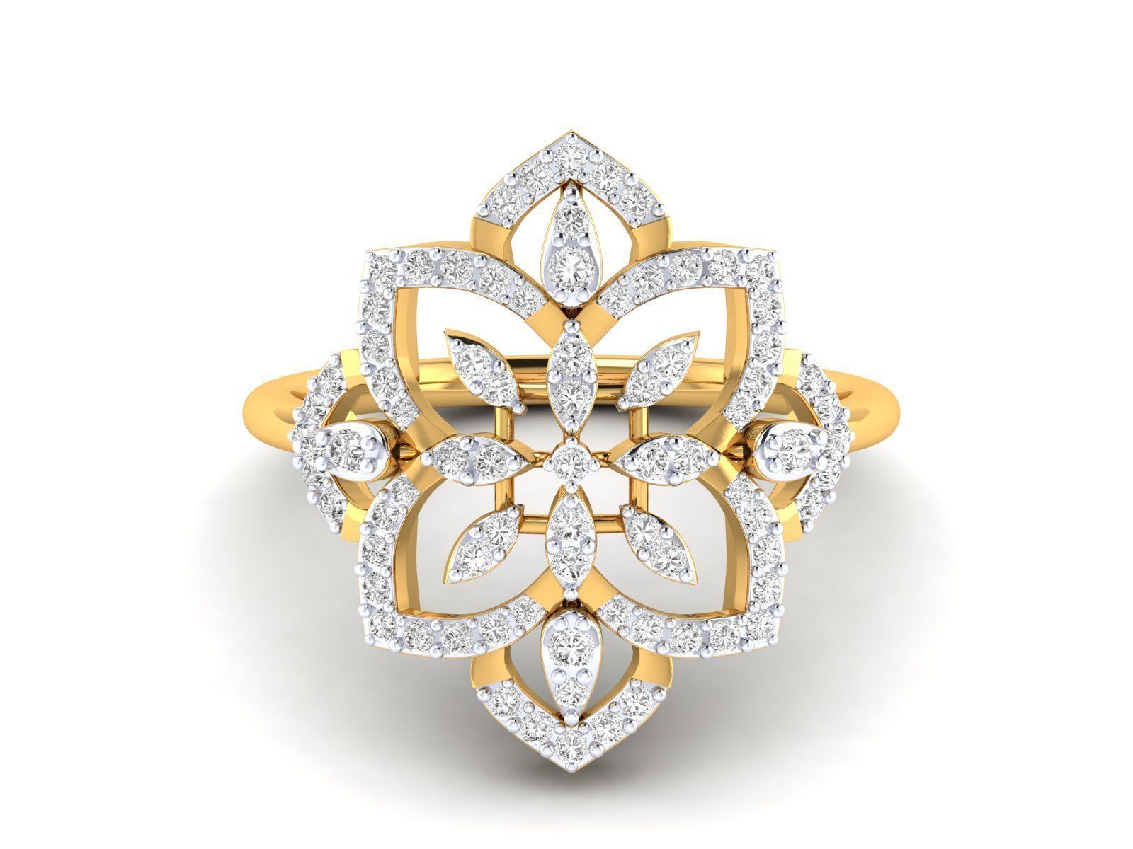 Women Pendant Earrings Ring set 3dm stl render detail 3D print model_61