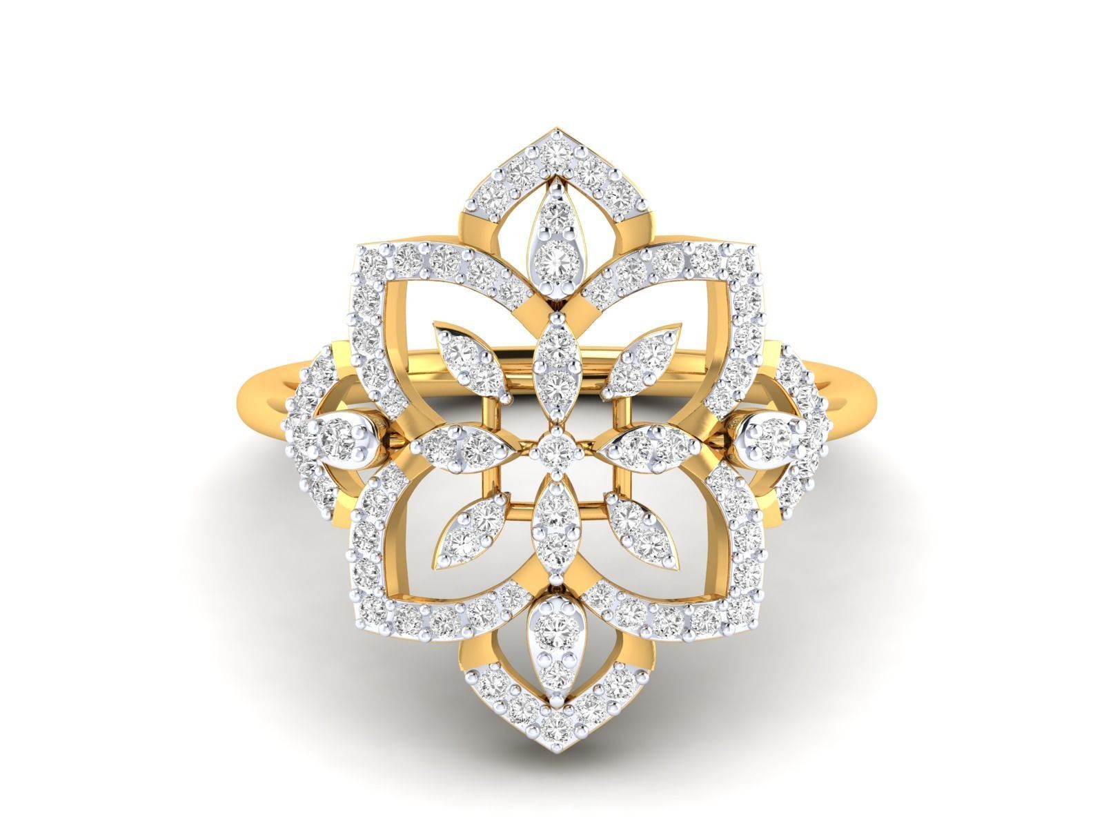 Women Pendant Earrings Ring set 3dm stl render detail 3D print model_62