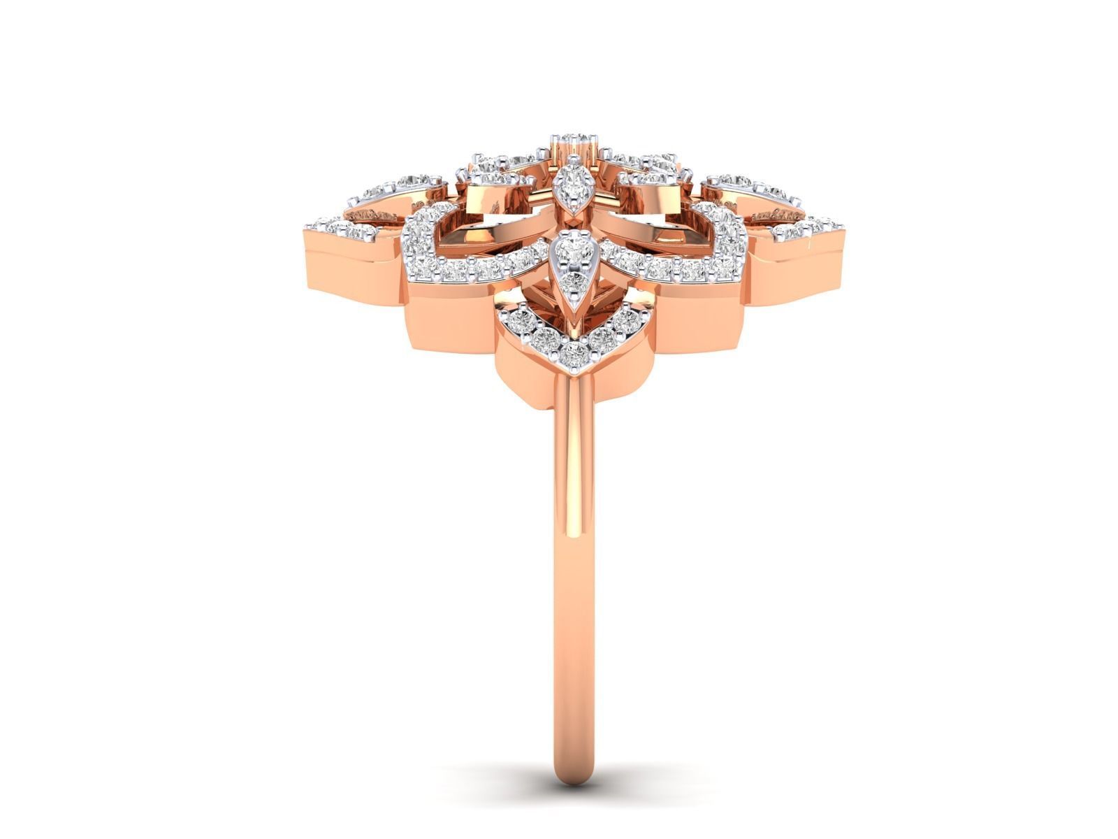 Women Pendant Earrings Ring set 3dm stl render detail 3D print model_45