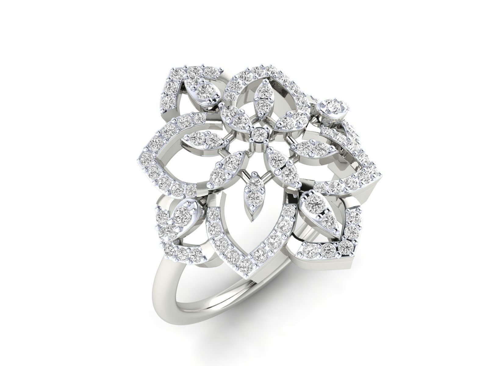 Women Pendant Earrings Ring set 3dm stl render detail 3D print model_47