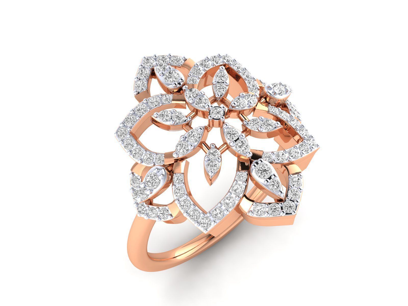 Women Pendant Earrings Ring set 3dm stl render detail 3D print model_40