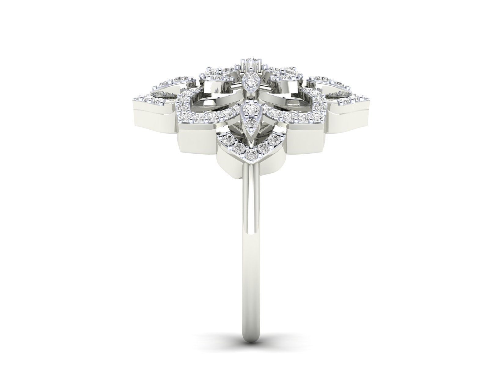 Women Pendant Earrings Ring set 3dm stl render detail 3D print model_51