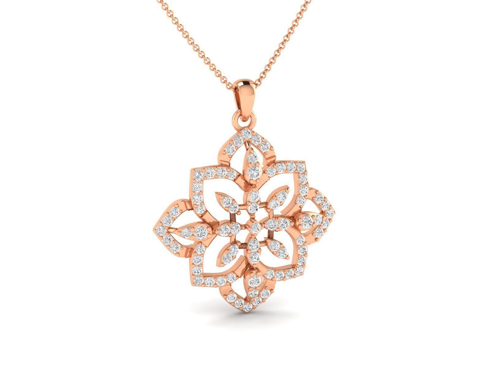 Women Pendant Earrings Ring set 3dm stl render detail 3D print model_4