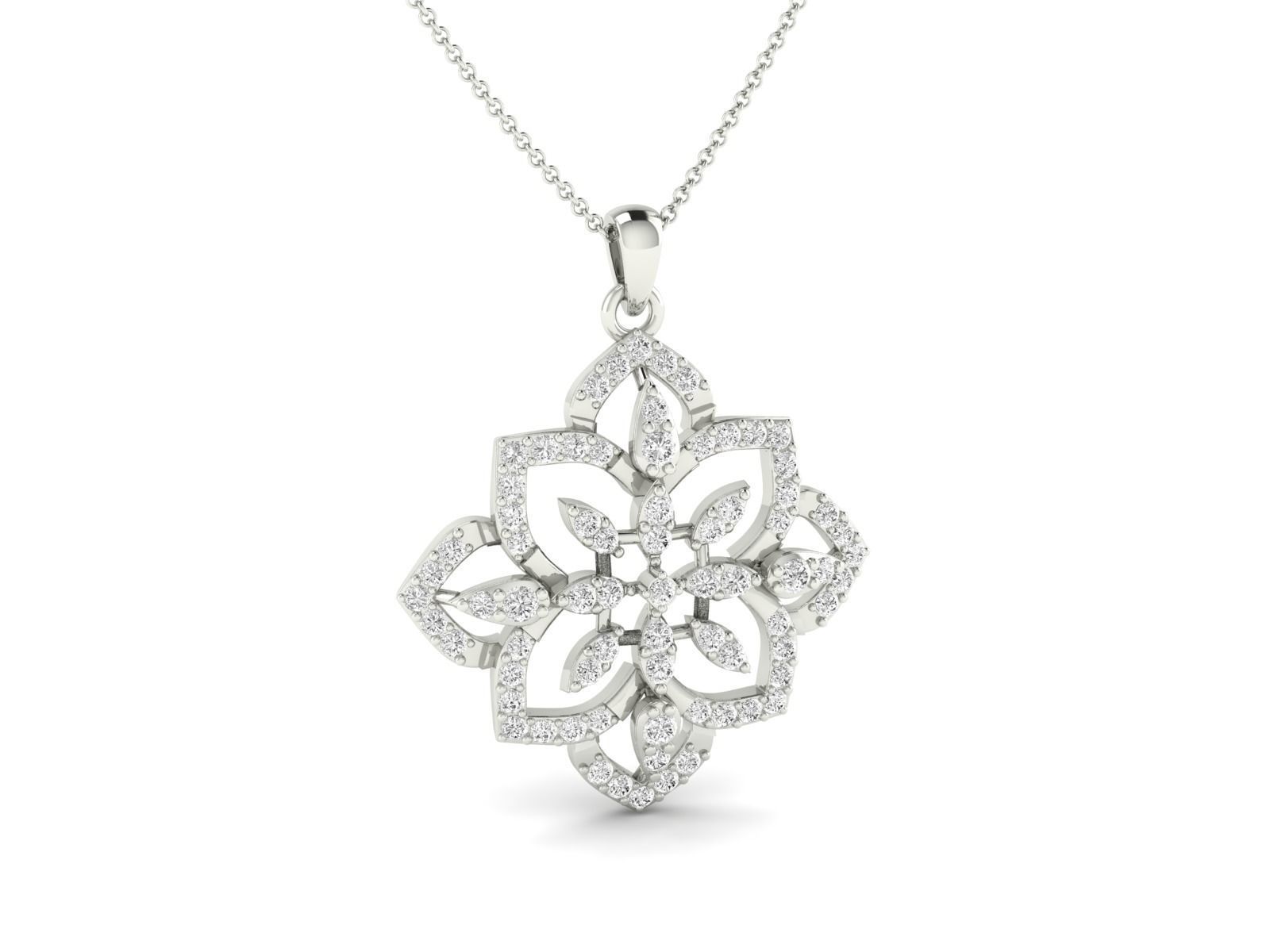 Women Pendant Earrings Ring set 3dm stl render detail 3D print model_10