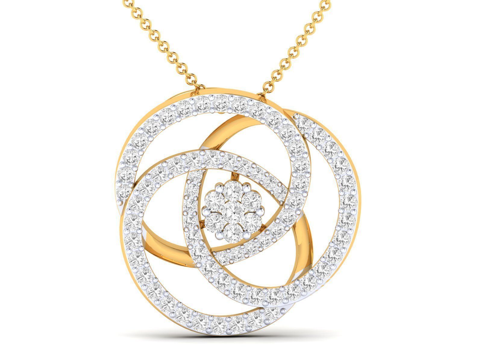 Women Pendant Earrings Ring set 3dm stl render detail 3D print model_17