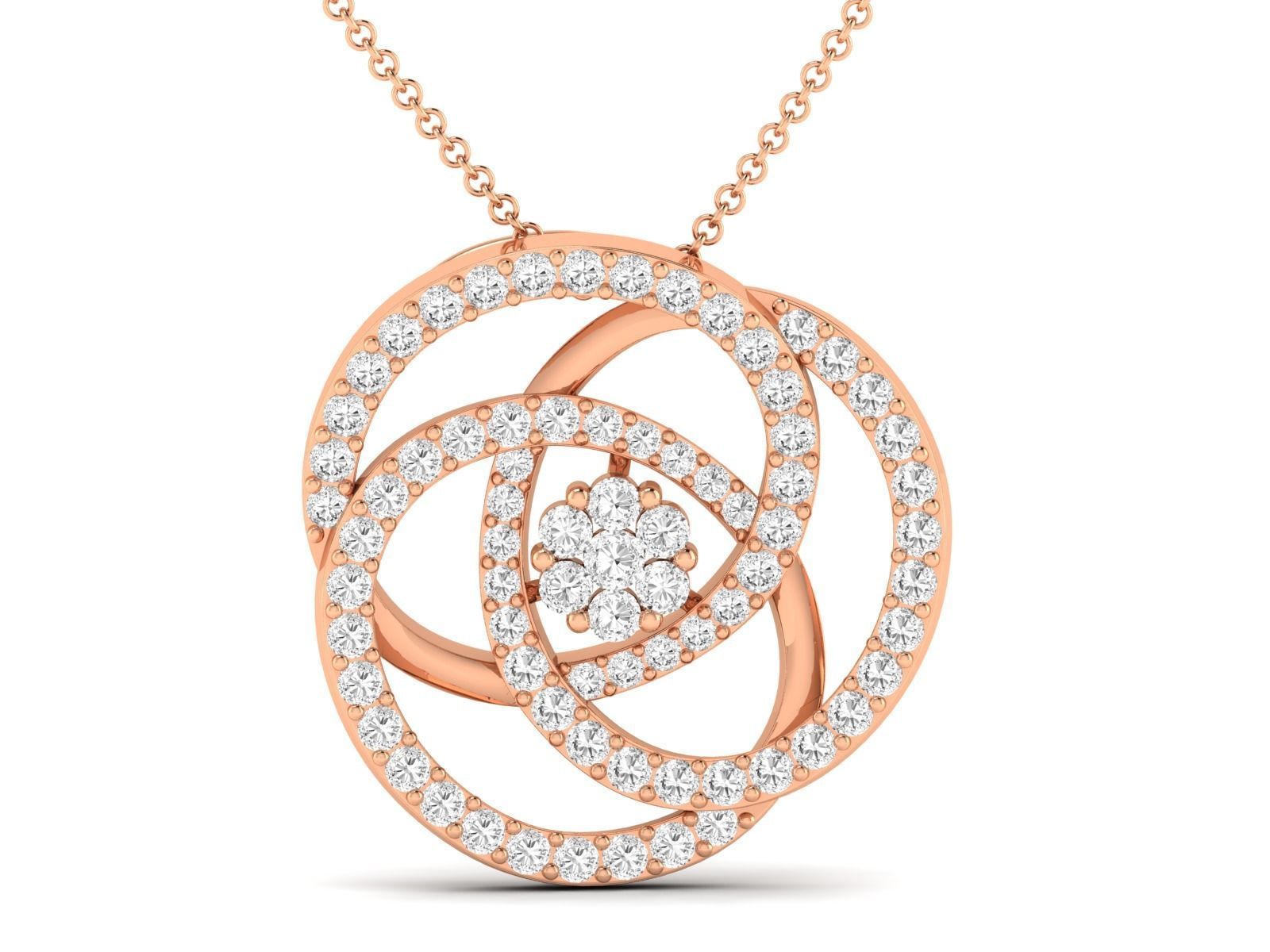 Women Pendant Earrings Ring set 3dm stl render detail 3D print model_6